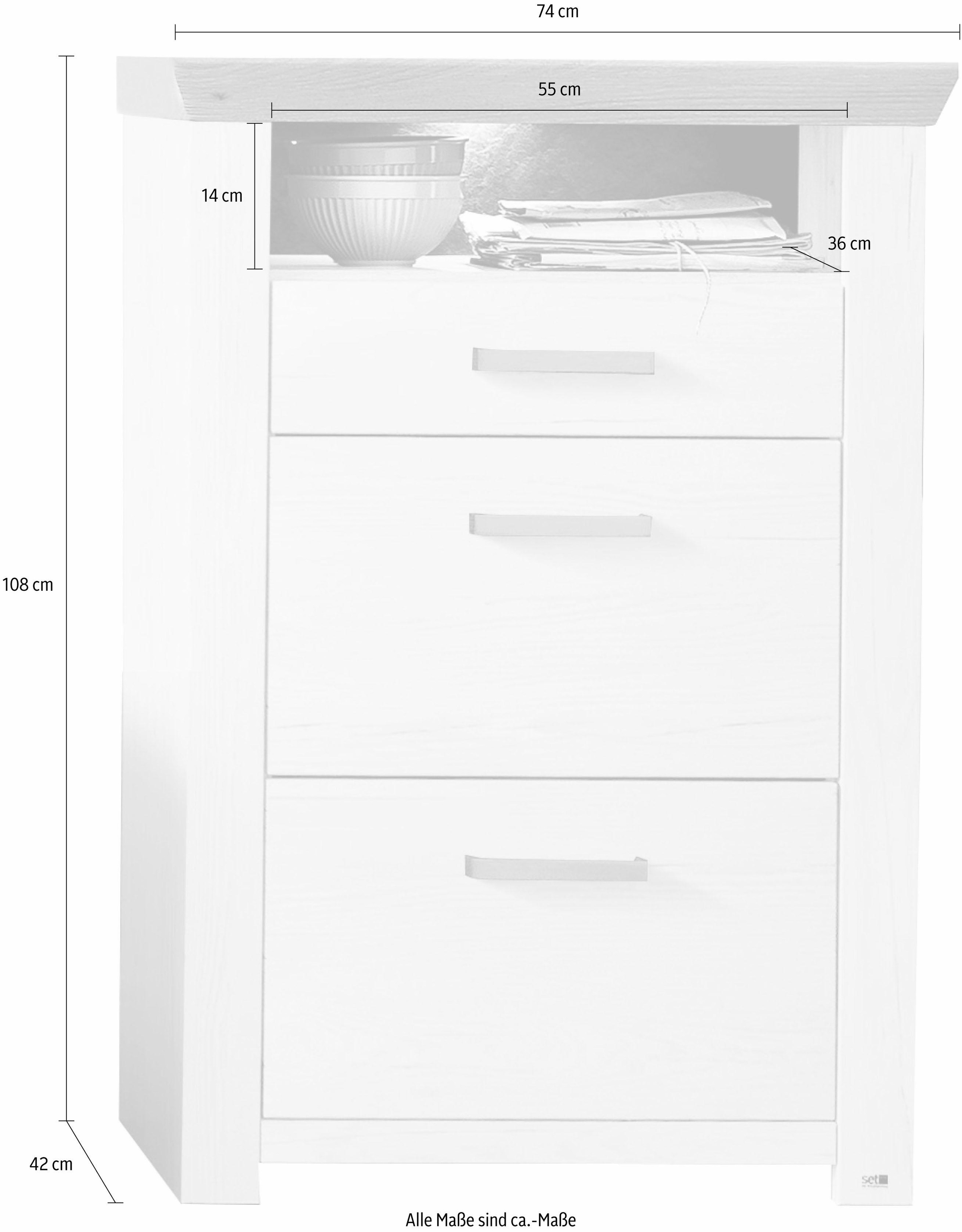 set one by Musterring Highboard »york«, Typ 06, im Landhaus Stil