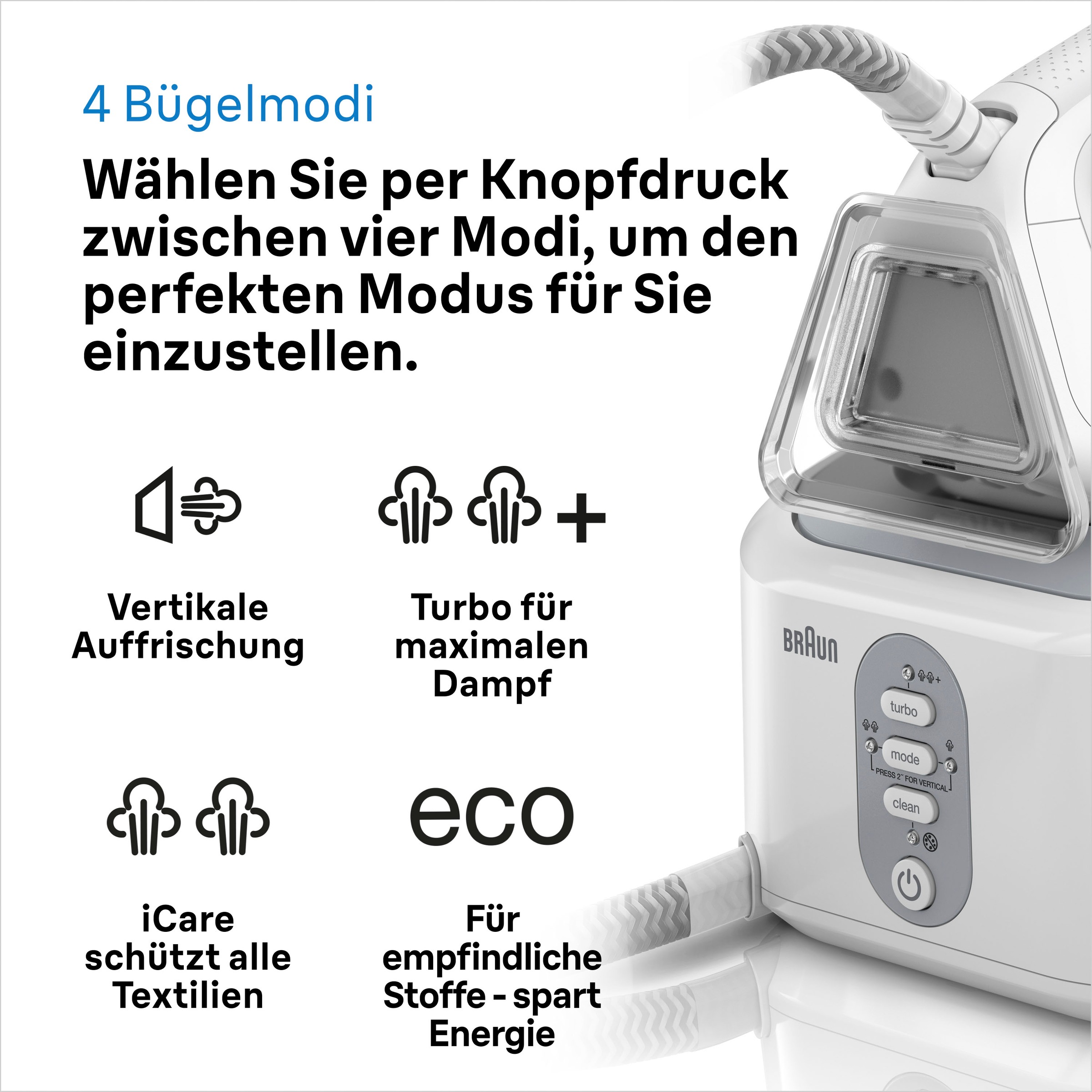 Braun "CareStyle 3 IS3132WH" 2.000 Wassertank weiß, max. Dampfmenge 400g/mi günstig online kaufen