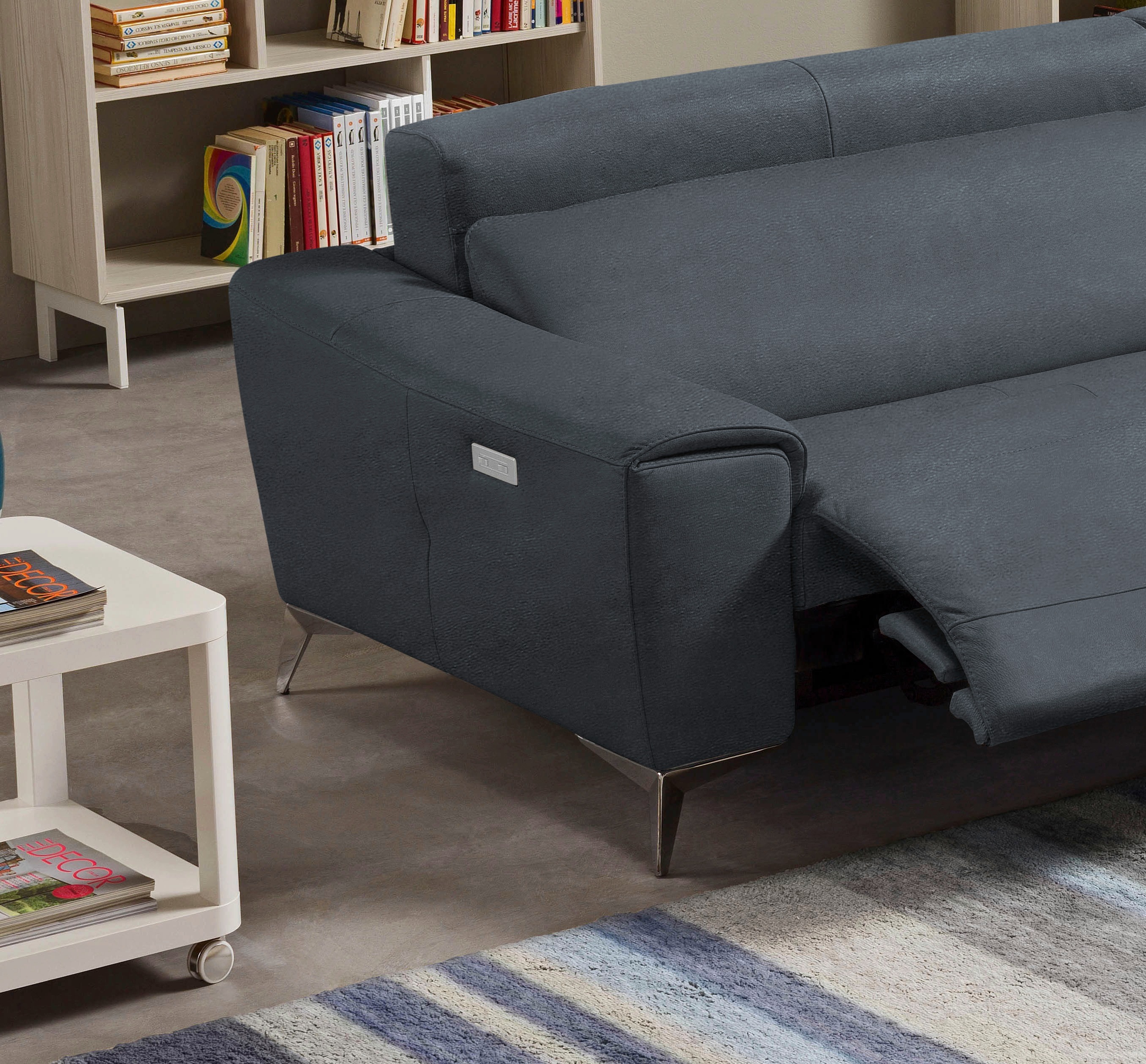 Thumbnail - Egoitaliano Ecksofa "Suzette, Designsofa mit hohem Sitzkomfort", mit Recamiere, inkl. 1 elektronischen Relaxfunktion, L-...