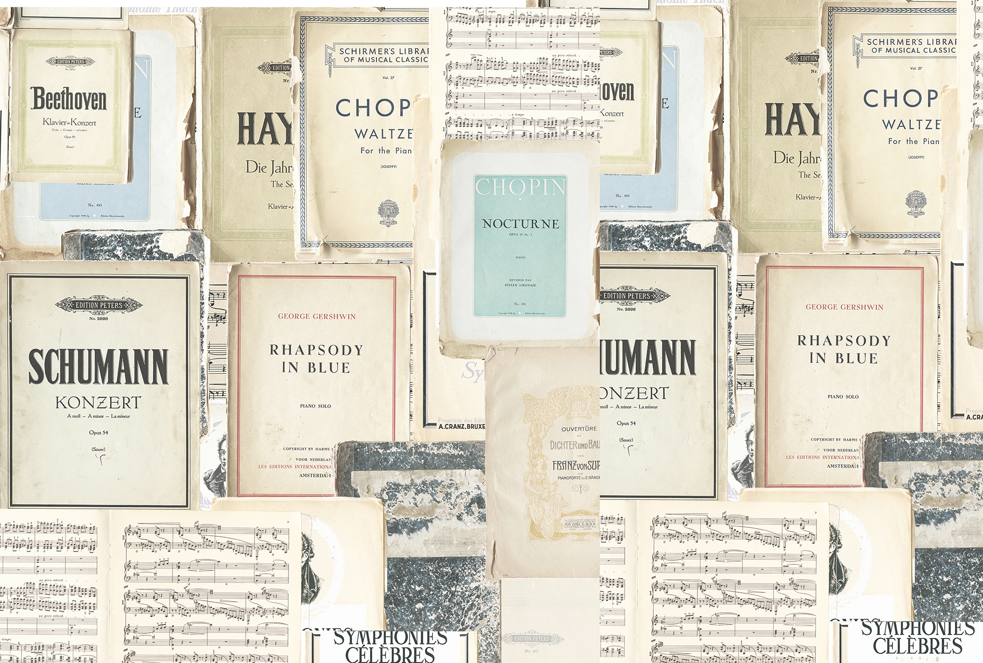 Architects Paper Fototapete "Atelier 47 Sheet of Music 2" glatt Vlies, Wand, Schräge, Decke