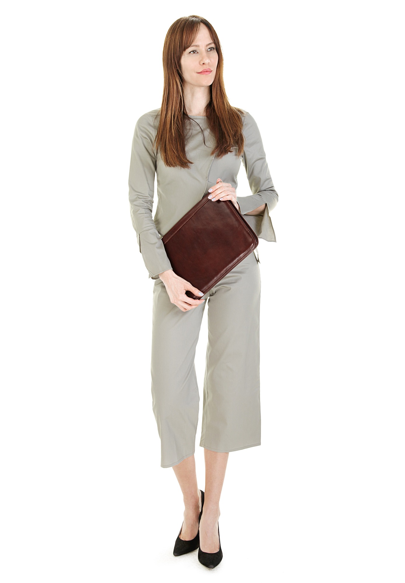 Thumbnail - Piké Dokumententasche echt Leder, Made in Italy