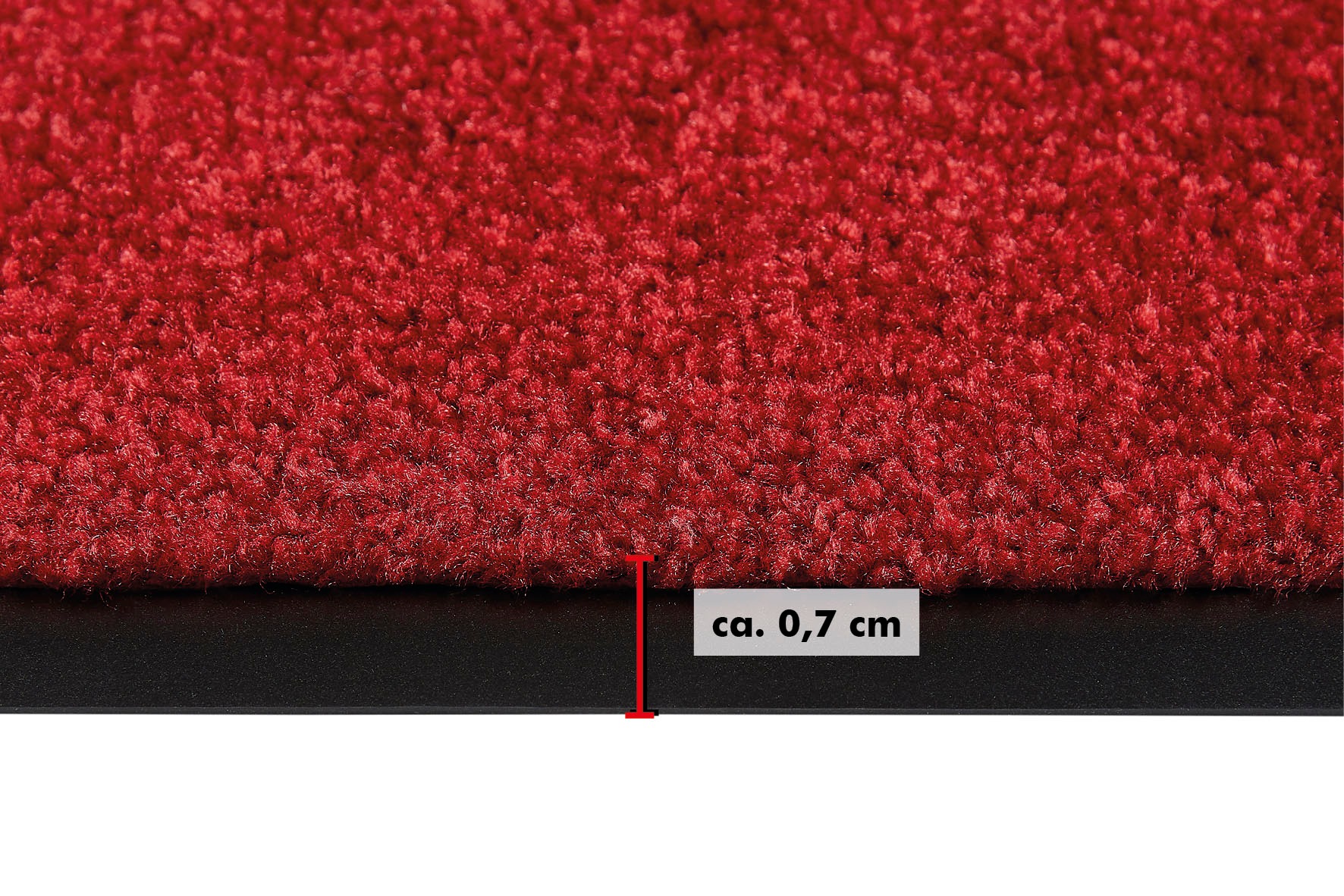 Andiamo Fußmatte »Super Wash & Clean, Made in Belgium«, rechteckig, 7 mm Höhe, Schmutzfangmatte, Uni Farben, rutschhemmend, waschbar