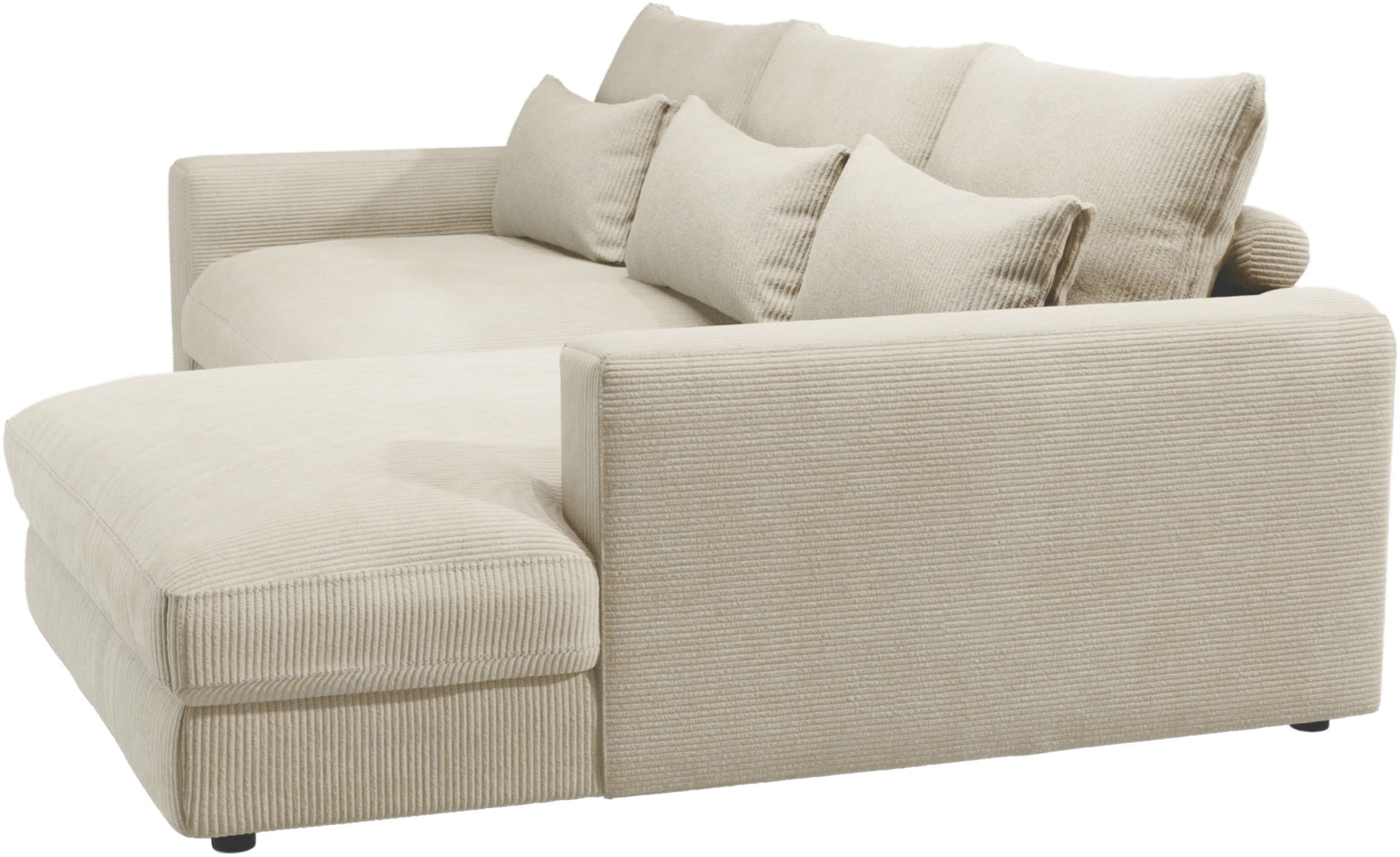 Home affaire Ecksofa »Darwin, viele Kissen, extra tiefe Sitzfläche, 271/89/171 (B(H/T)«, gemütlich und weich, L-Form, mit extra softem Sitzkomfort, Cord