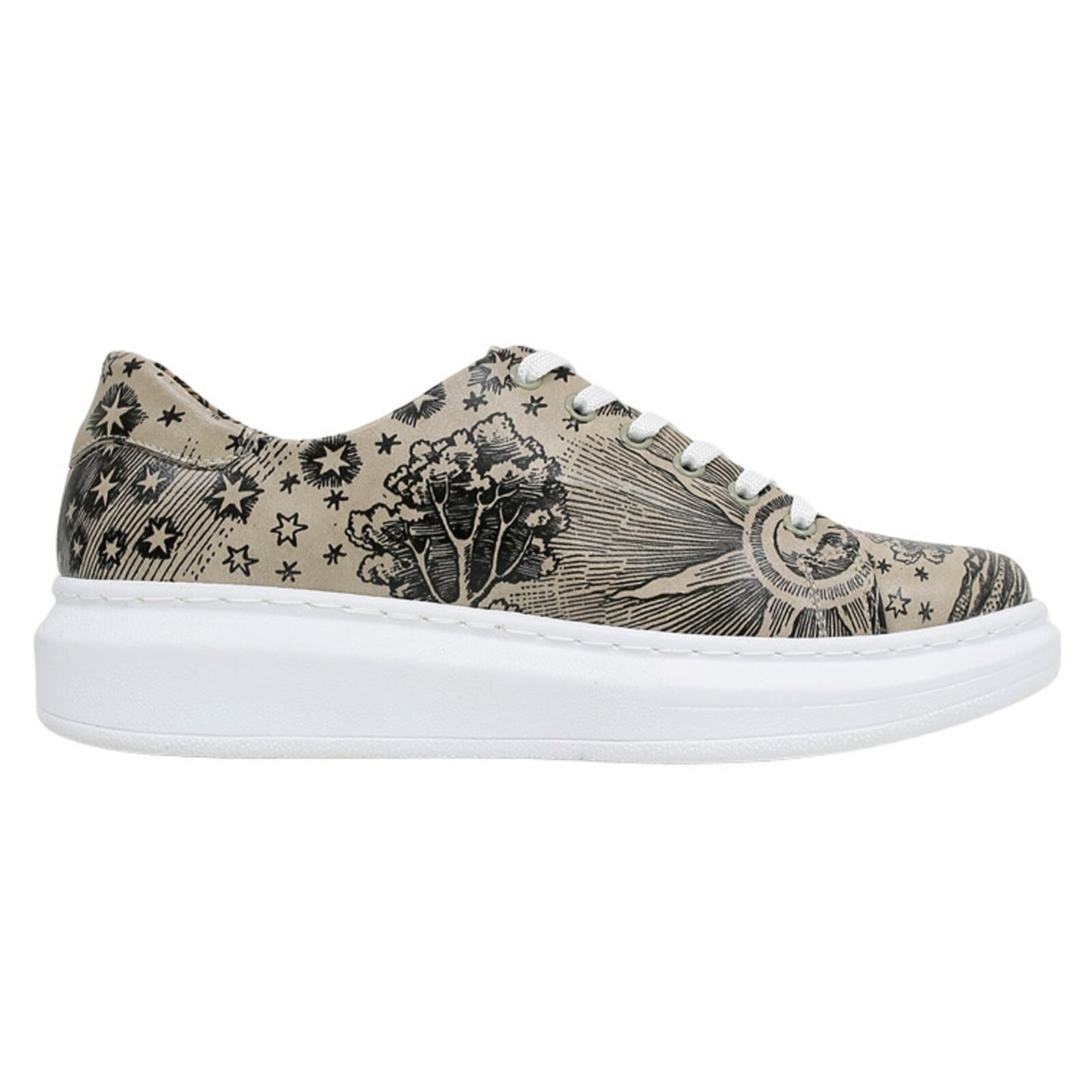 Thumbnail - DOGO Plateausneaker "Myra Low-Top Sneaker Bear With A Balloon Damen Sneaker", Handgefertigt
