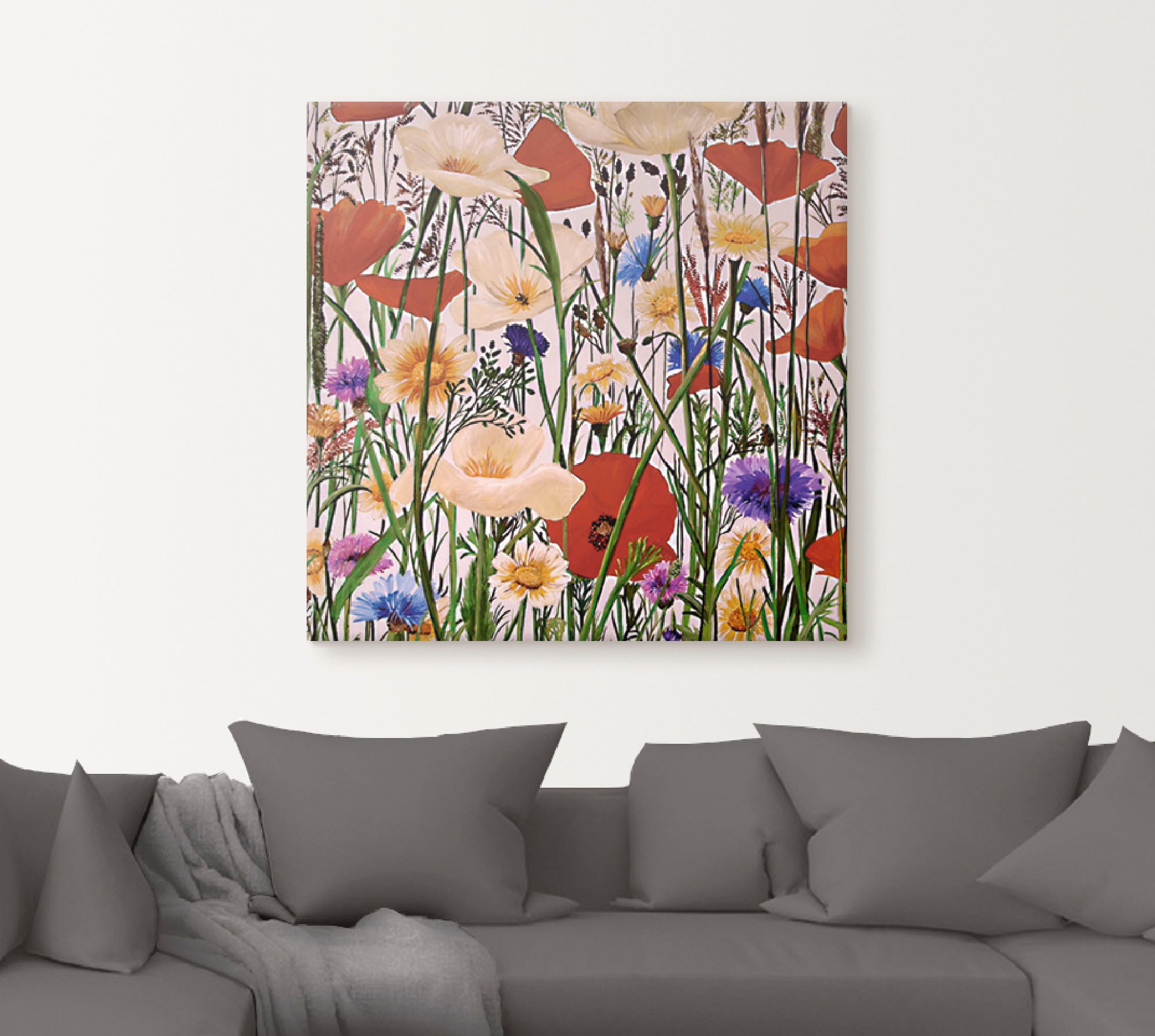 Artland Leinwandbild »Bunt und Natürlich«, Blumen, (1 St.), auf Keilrahmen gespannt