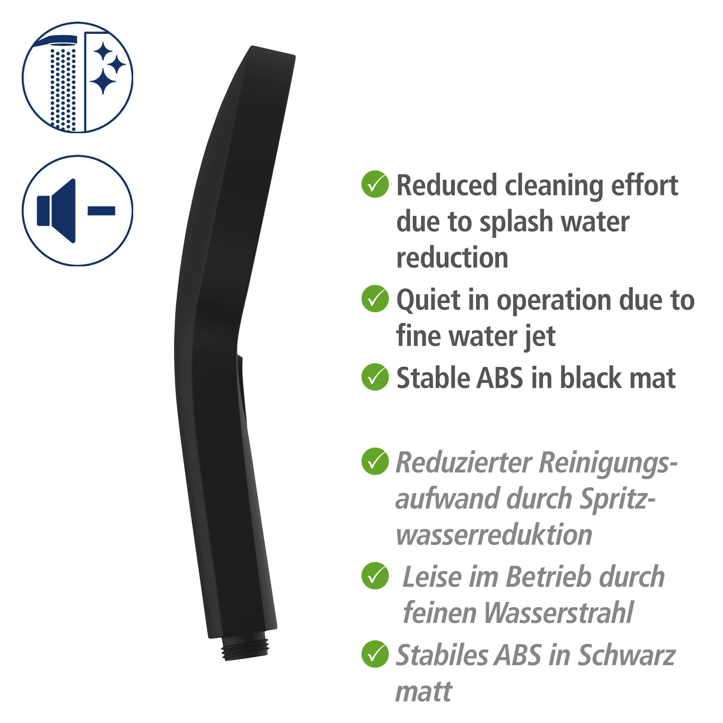 WENKO Duschsystem »Softwater«, einfacher Anschluss an bestehende Armatur oder Wandanschlussbogen