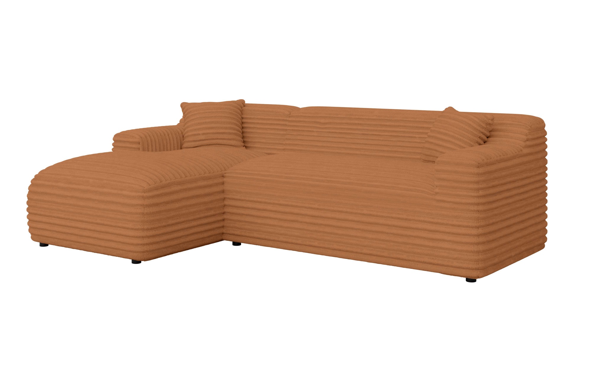 Home affaire Ecksofa »LILLIANA Designsofa, L-Form mit Recamiere rechts/links bestellbar«, L-Form mit Wellenunterfederung, Maße B/T/H: 256/160/76 cm
