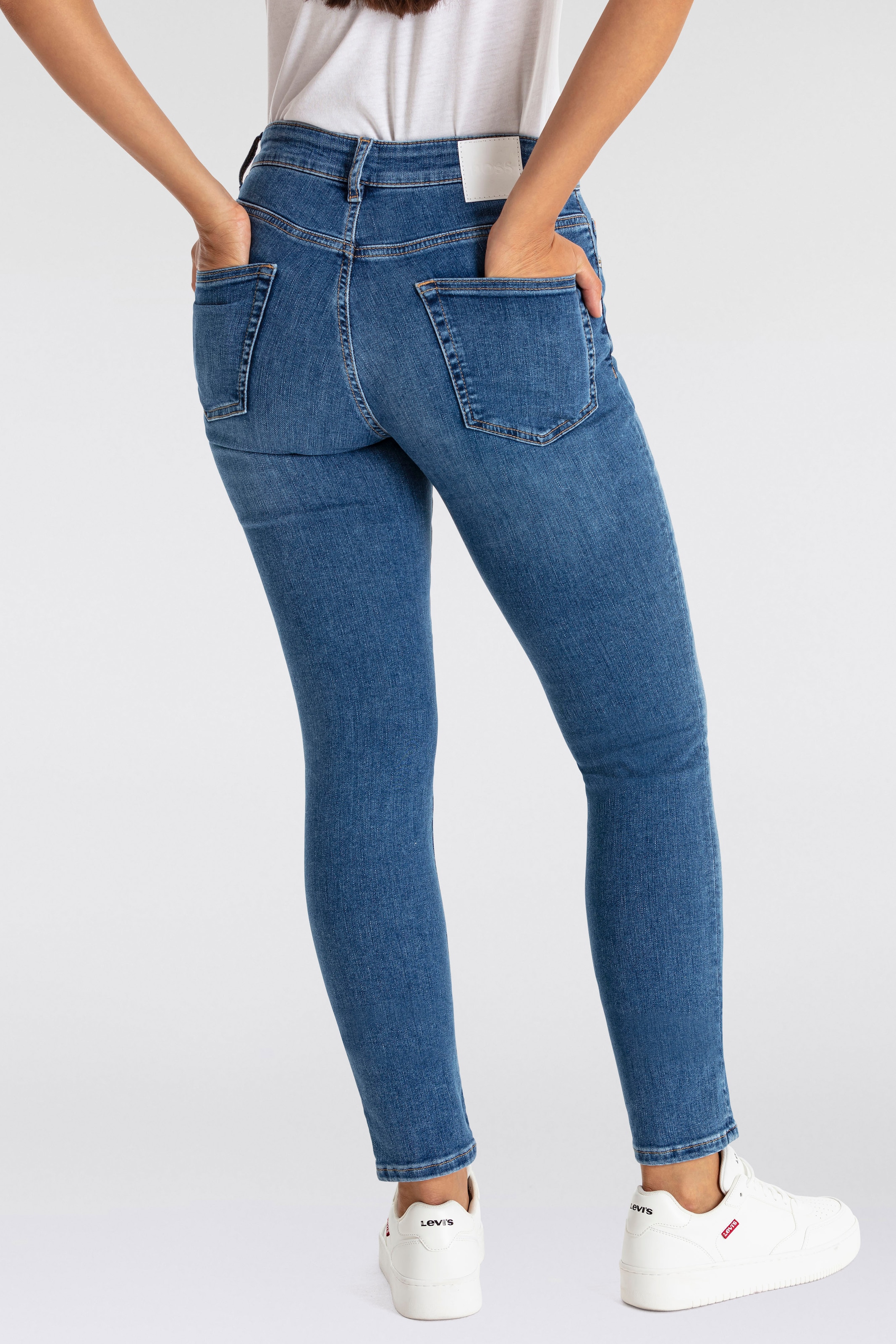 BOSS ORANGE Slim-fit-Jeans »Jackie Mid Waist Premium Damenmode«, Mid Rise