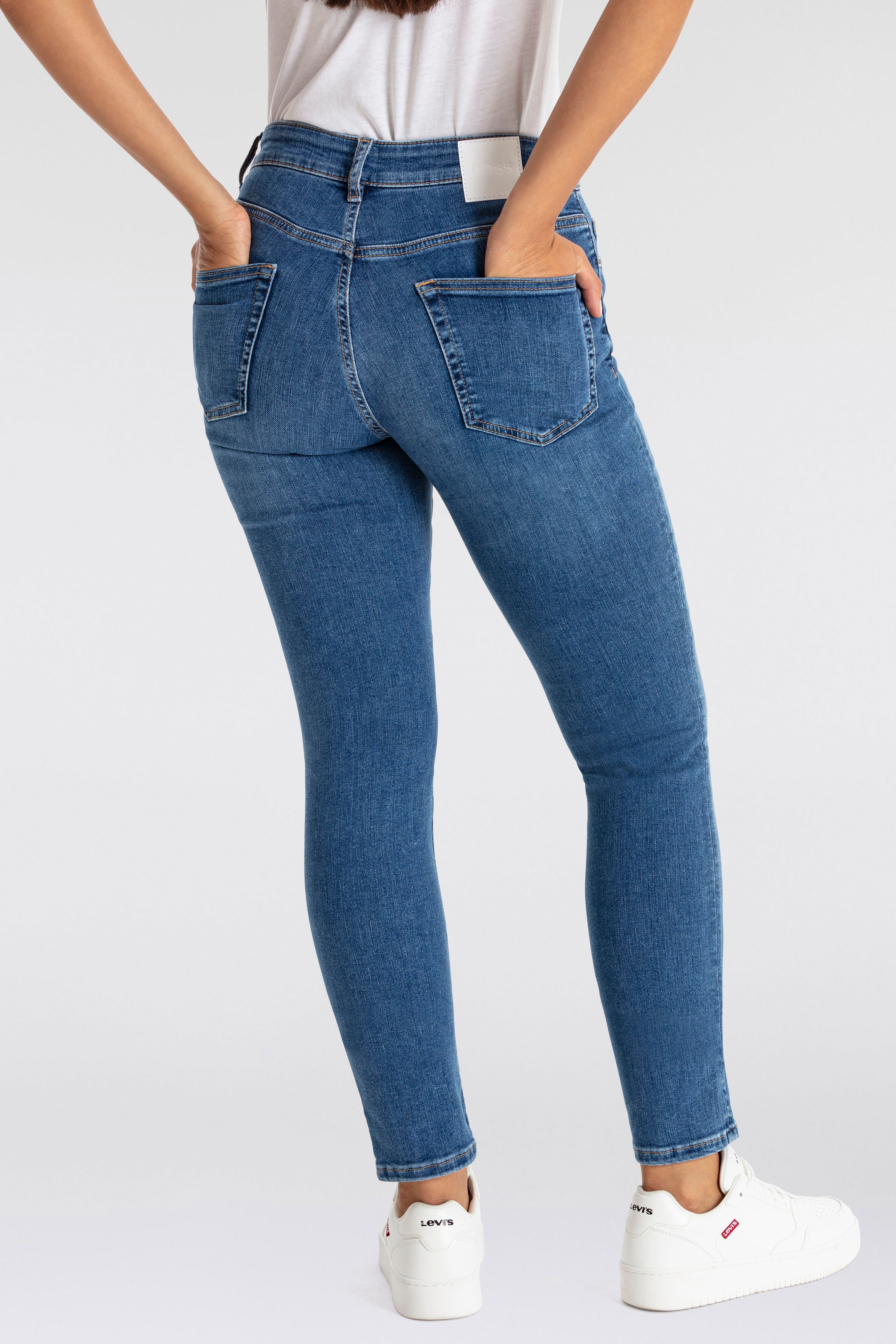 BOSS ORANGE Slim-fit-Jeans "Jackie Mid Waist Premium Damenmode", Mid Rise günstig online kaufen