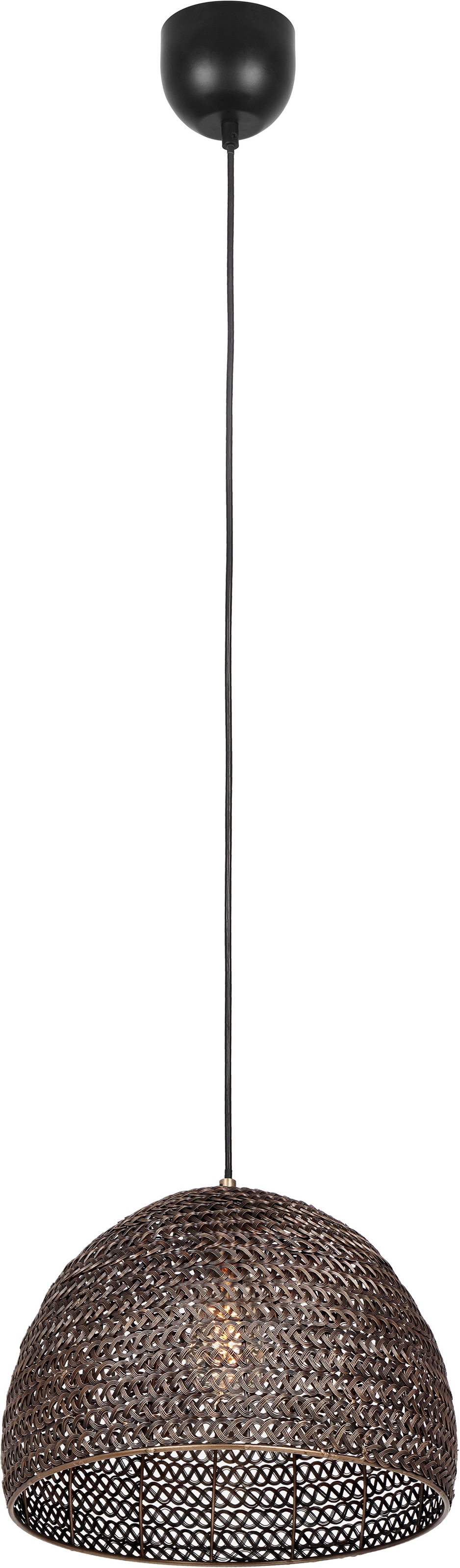 TRIO Leuchten Pendelleuchte »KAMARA, Vintage Hängelampe Ø 36cm Höhe bis 150 cm« E27 1 Stk. warmweiß - kaltweiß Lampenschirm aus Metall-Geflecht, exkl 1x E27 max 10W