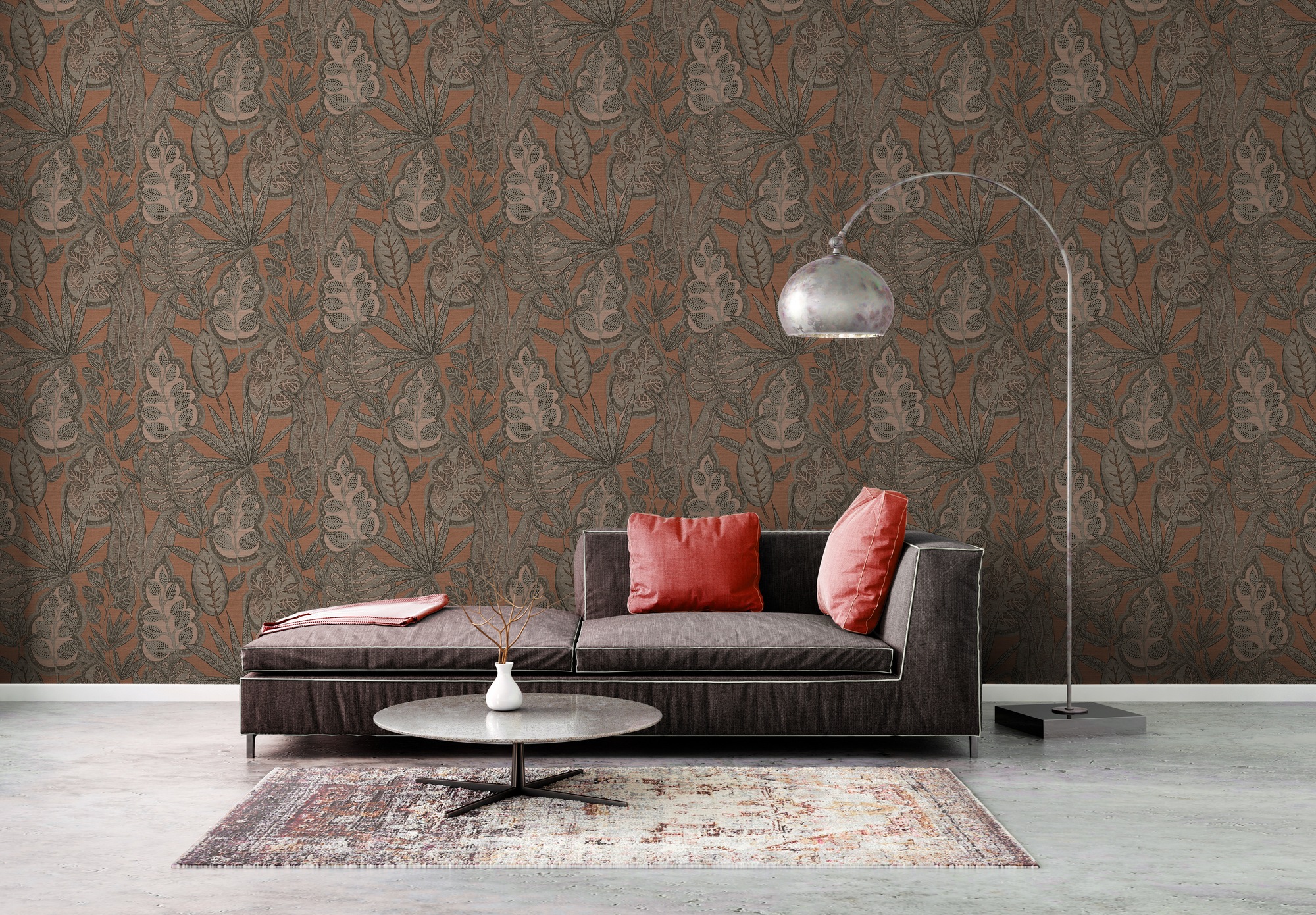 living walls Vliestapete »Famous Garden Blätter-Tapete Mustertapete Pflanzen Blattmotiv«, matt, Vliestapete floral für Schlafzimmer Küche Wohnzimmer Blätter Design