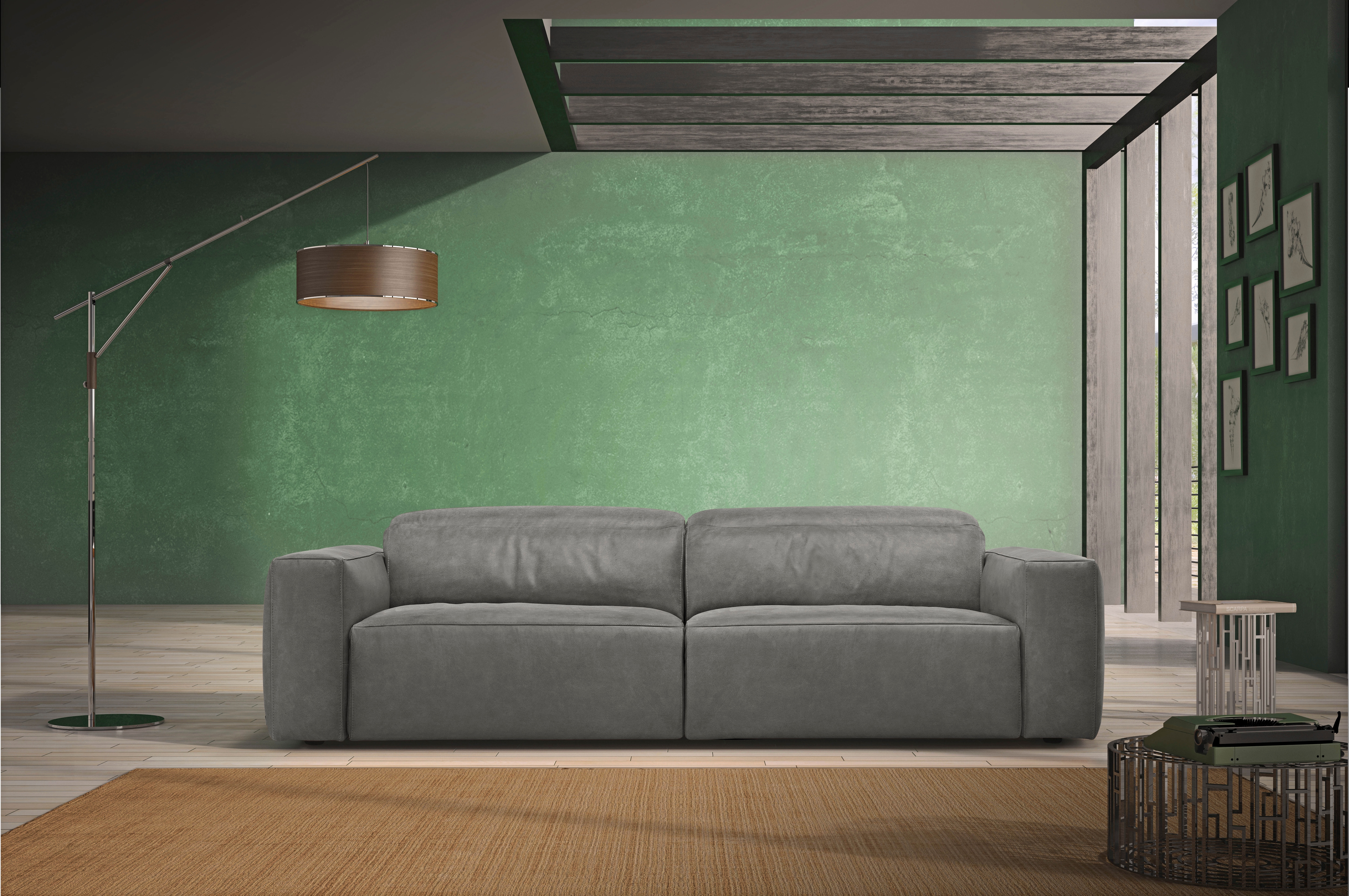 Egoitaliano 2,5-Sitzer "Beverly, Designsofa mit erstklassigem Sitzkomfort und tollen Details" Breite 242 cm, verstellbare Kopfteile