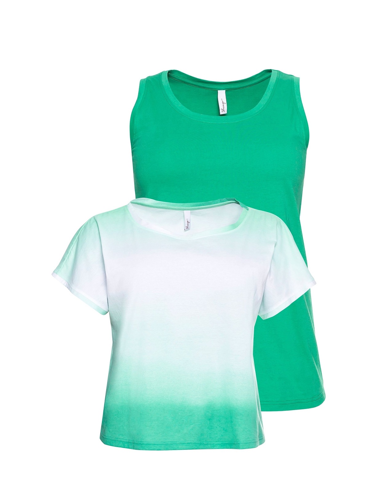 Sheego Tanktop »Große Größen«, und Shirt im Lagenlook, in gebatikter Optik  kaufen | BAUR