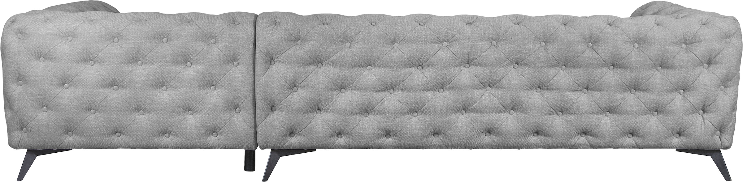 Leonique Chesterfield-Sofa »Glynis L-Form«, aufwändige Knopfheftung, moderne Chesterfield Optik, Fußfarbe wählbar