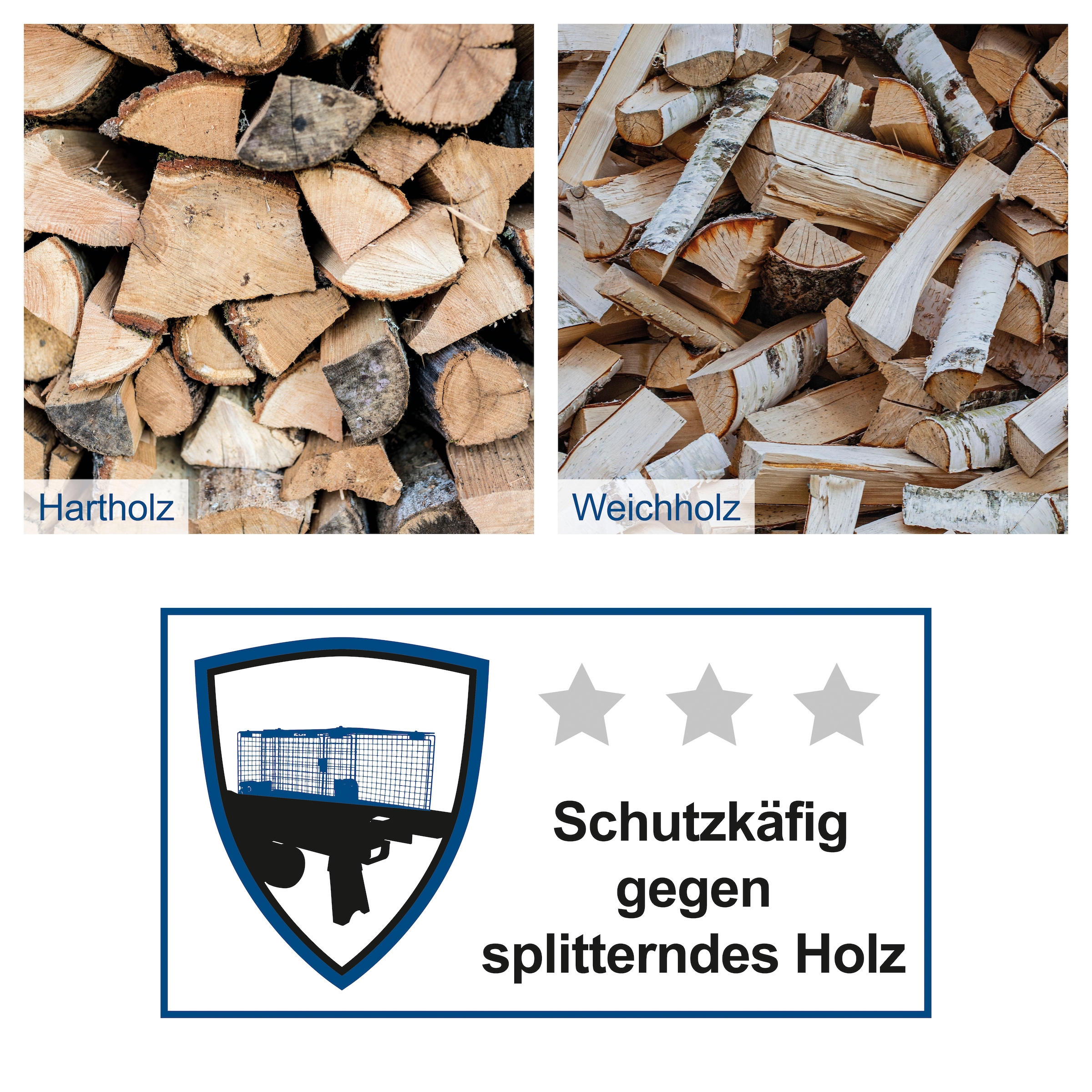 Scheppach Holzspalter »»HL460«, 1500 W«, Spaltet bis zu 100 Scheite pro Stunde, sicher und leise