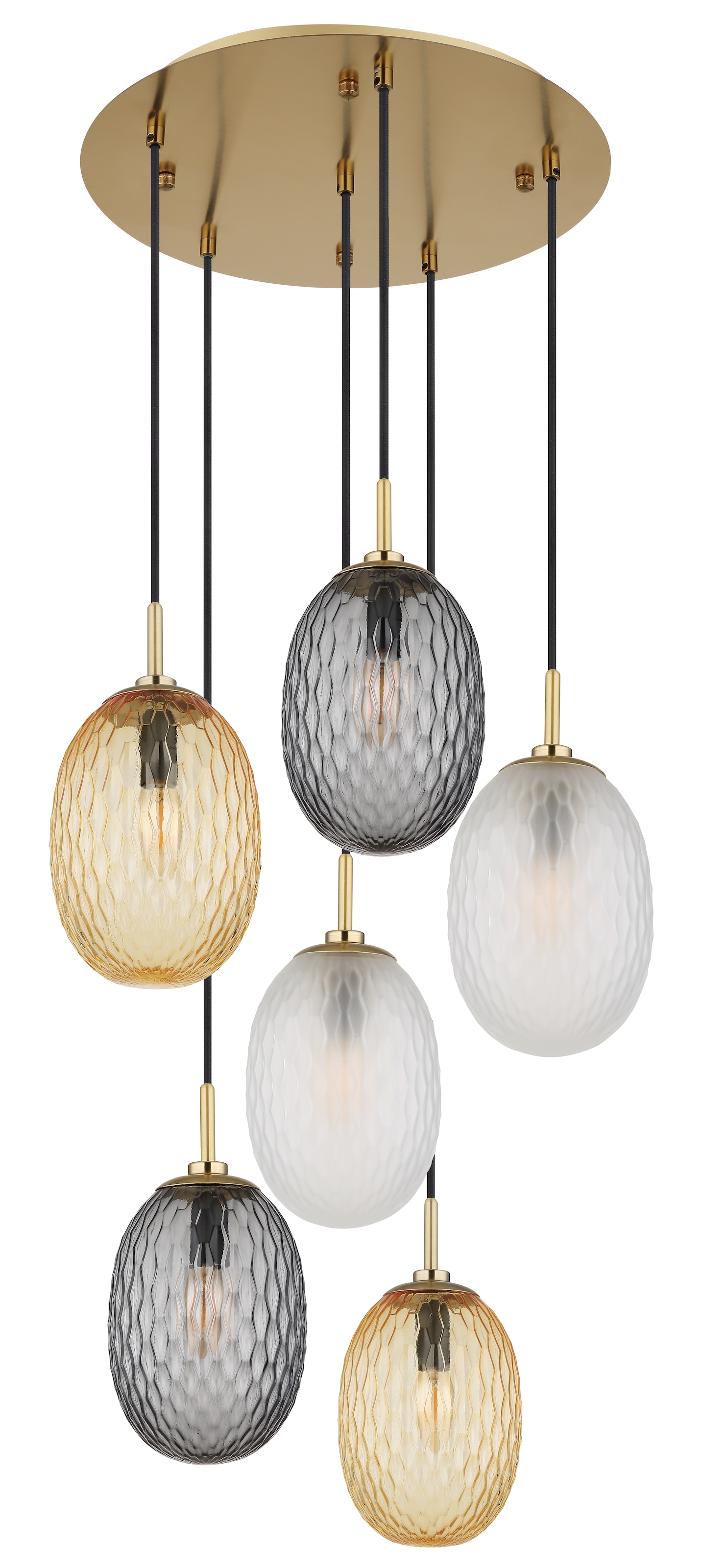 GLOBO LIGHTING Hängeleuchte »DEVIN«, Leuchtmittel E14 | ohne Leuchtmittel, Hängelampe/Pendelleuchte/Esszimmer/Wohnzimmer/Esstisch