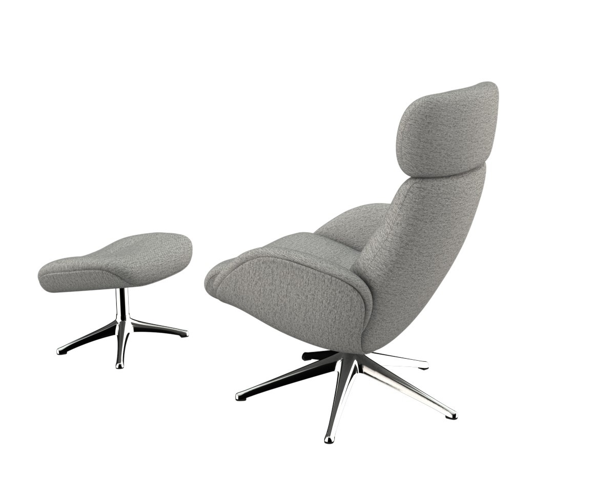 FLEXLUX Relaxsessel »Relaxchairs Elegant«, Premium Komfort, Rücken- & Kopfteilverstellung, drehbar, Fuß Alu