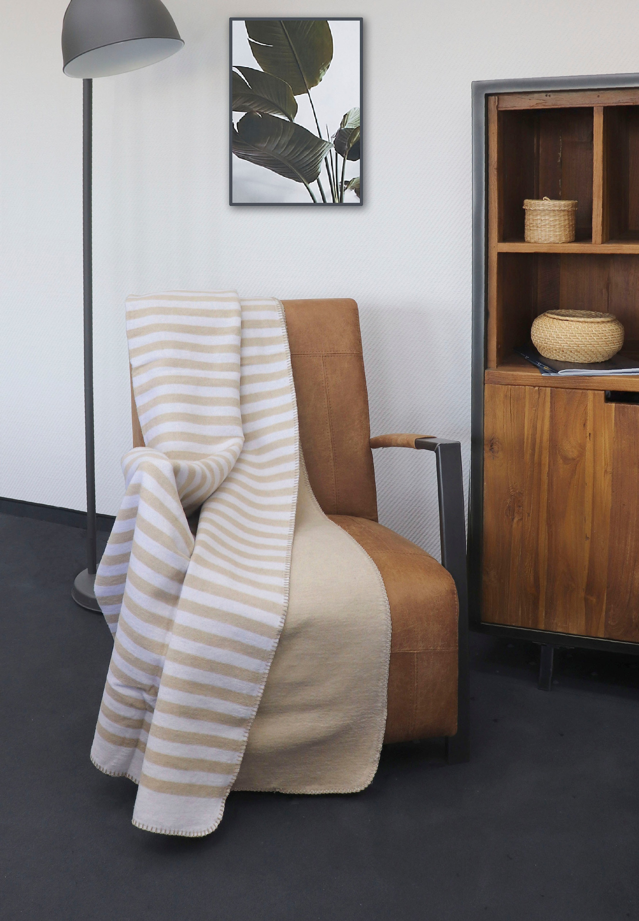 Biberna Wohndecke "Aras" weiche Wohndecke mit Wendefunktion und Melangeopti günstig online kaufen