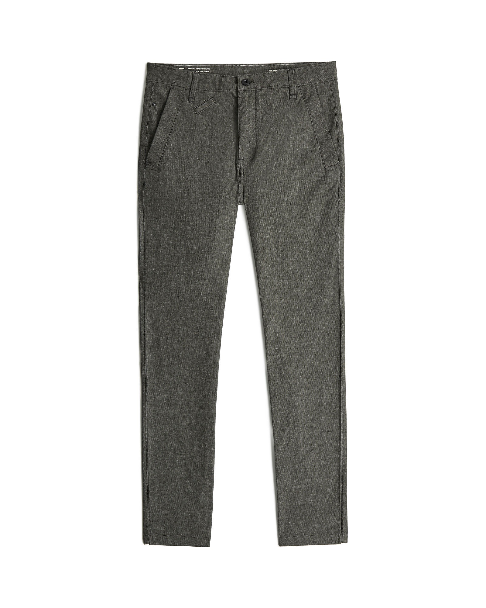 Chinohose G-STAR "Bronson 3.0 Slim Chino", Herren, Gr. 36, Länge 36, asfalt, milk dobby, Obermaterial: 88% Baumwolle, 9% Hanf, 3% Elasthan, Hosen Chinohose 2