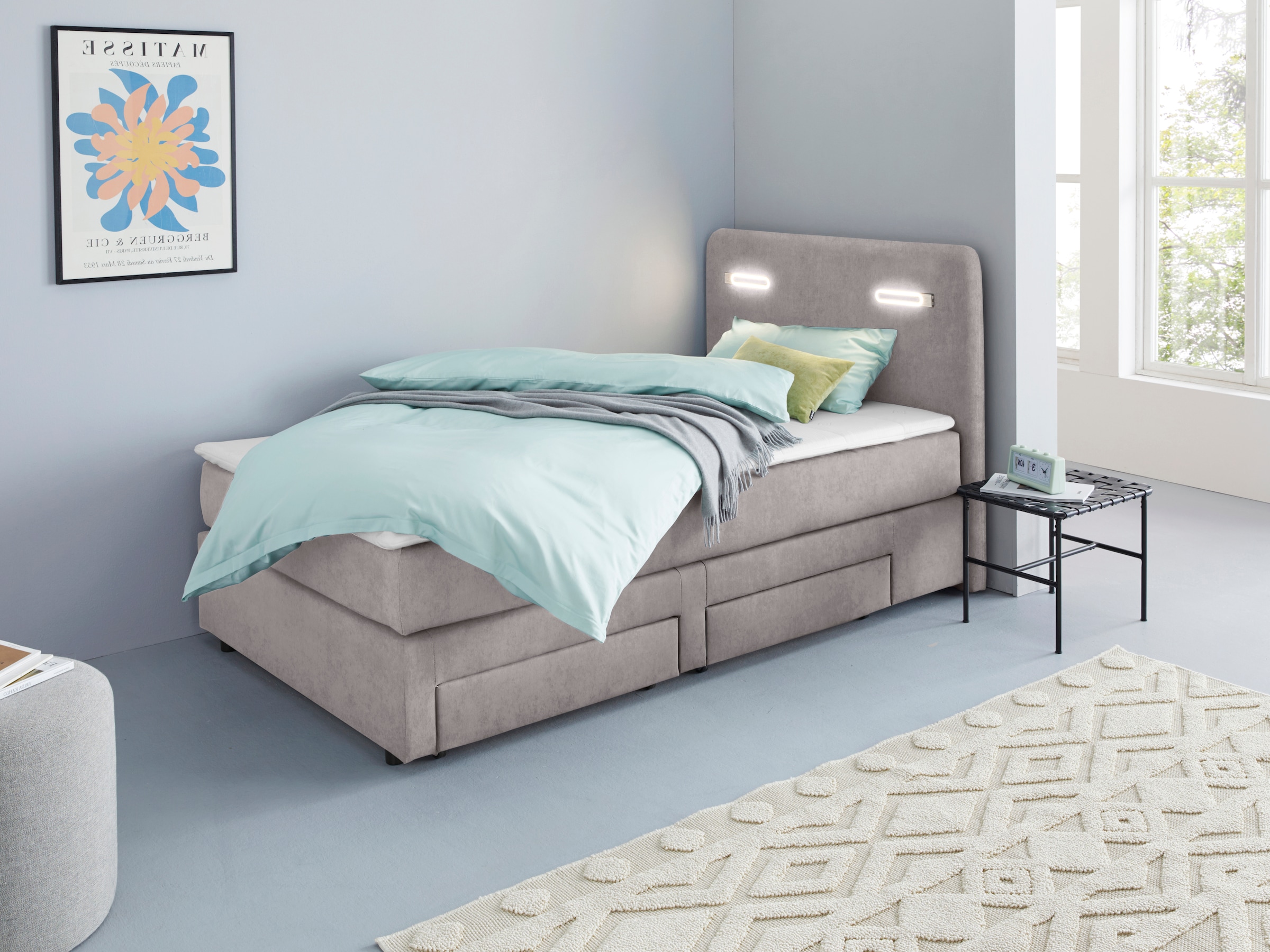 Home affaire "Luan" Schubkästen, LED-Beleuchtung und Topper, in Breite 120 günstig online kaufen