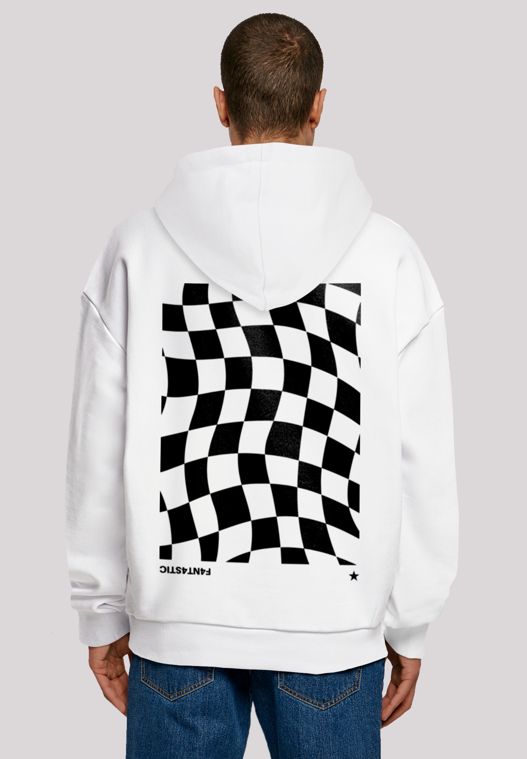 Kapuzenpullover »Wavy Schach Muster«, Print