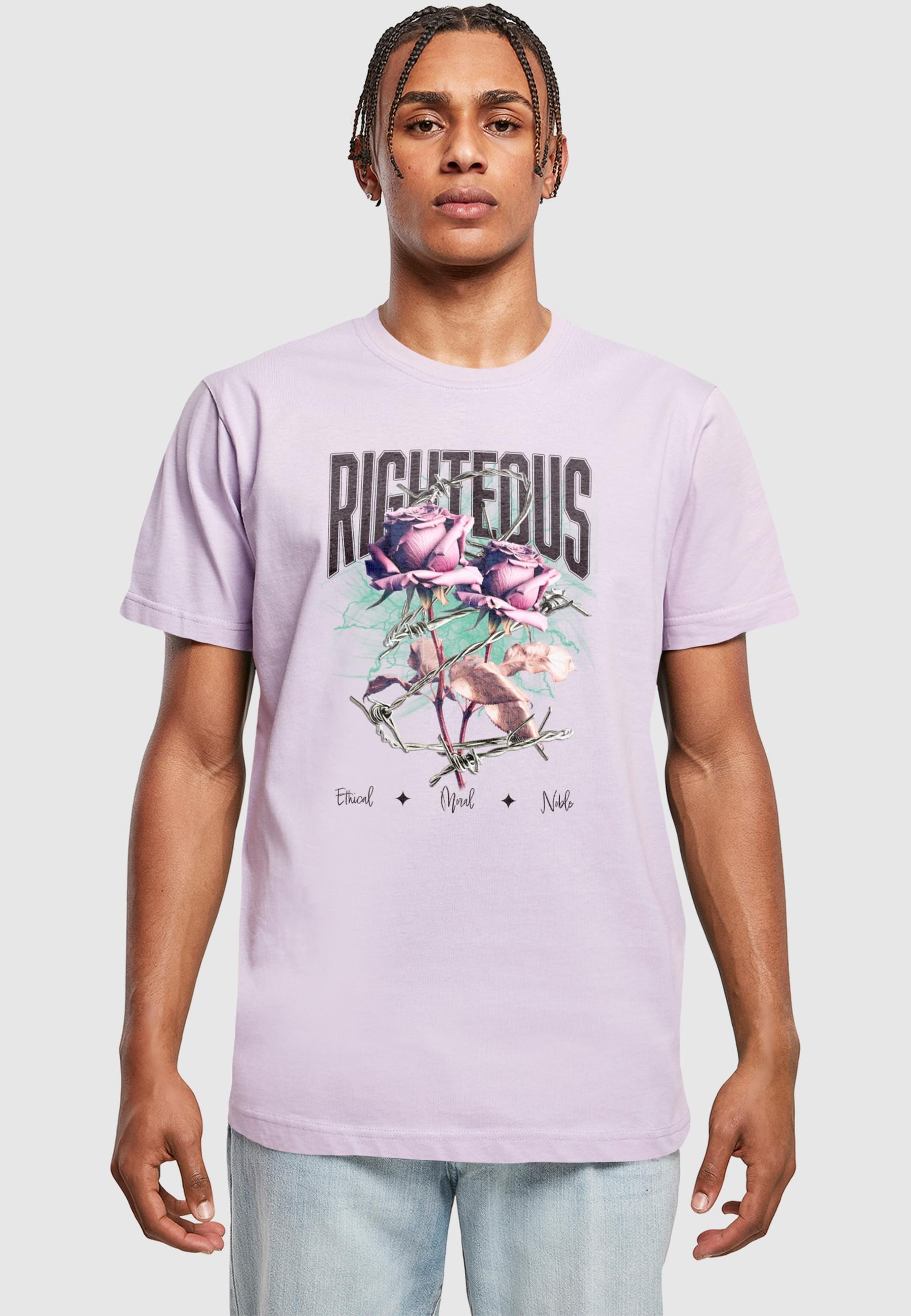 MisterTee T-Shirt »MisterTee Righteous Roses Tee«, (1 tlg.)