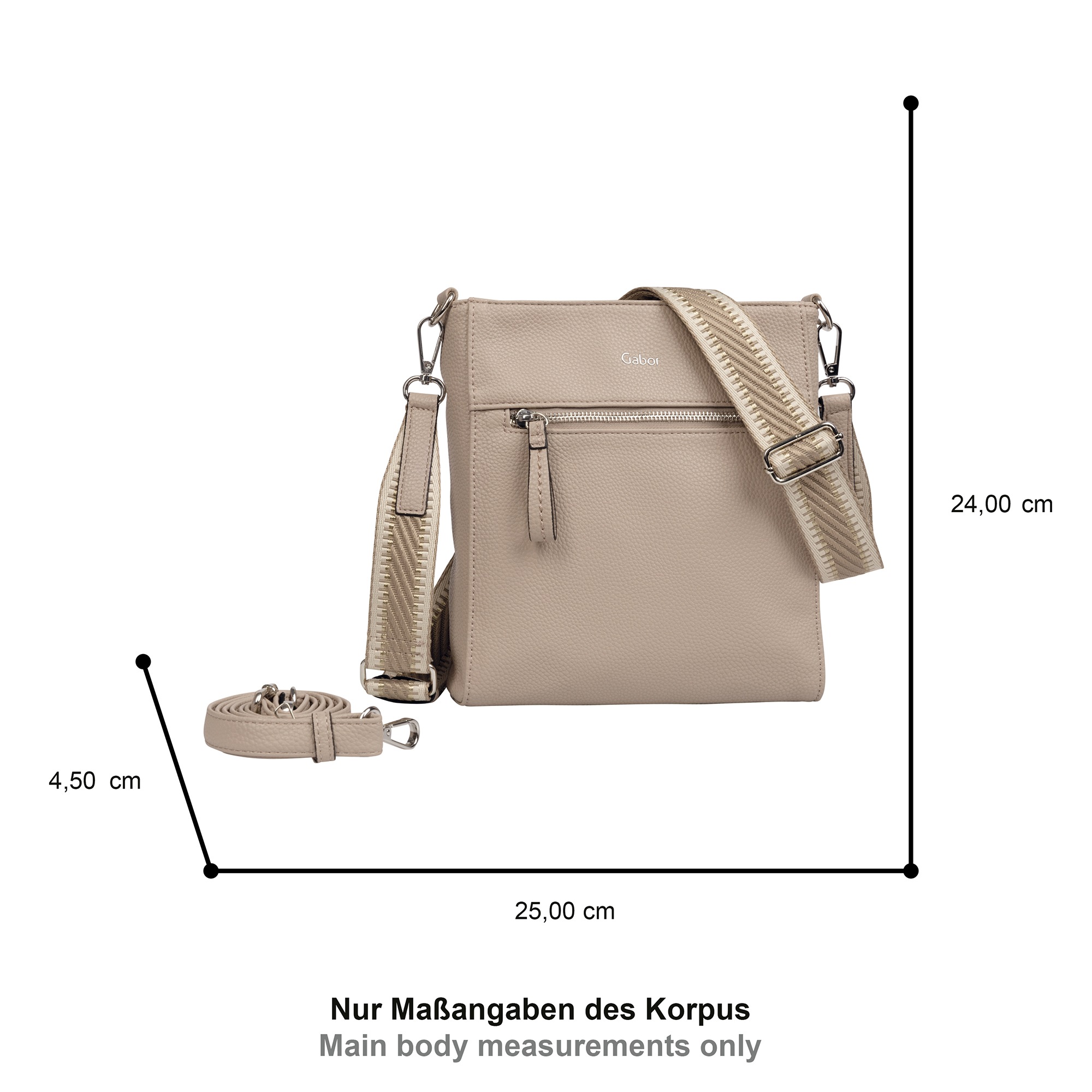 Gabor Umhängetasche "Silena" hochwertig gewebte Gurtband und ein filigranes günstig online kaufen