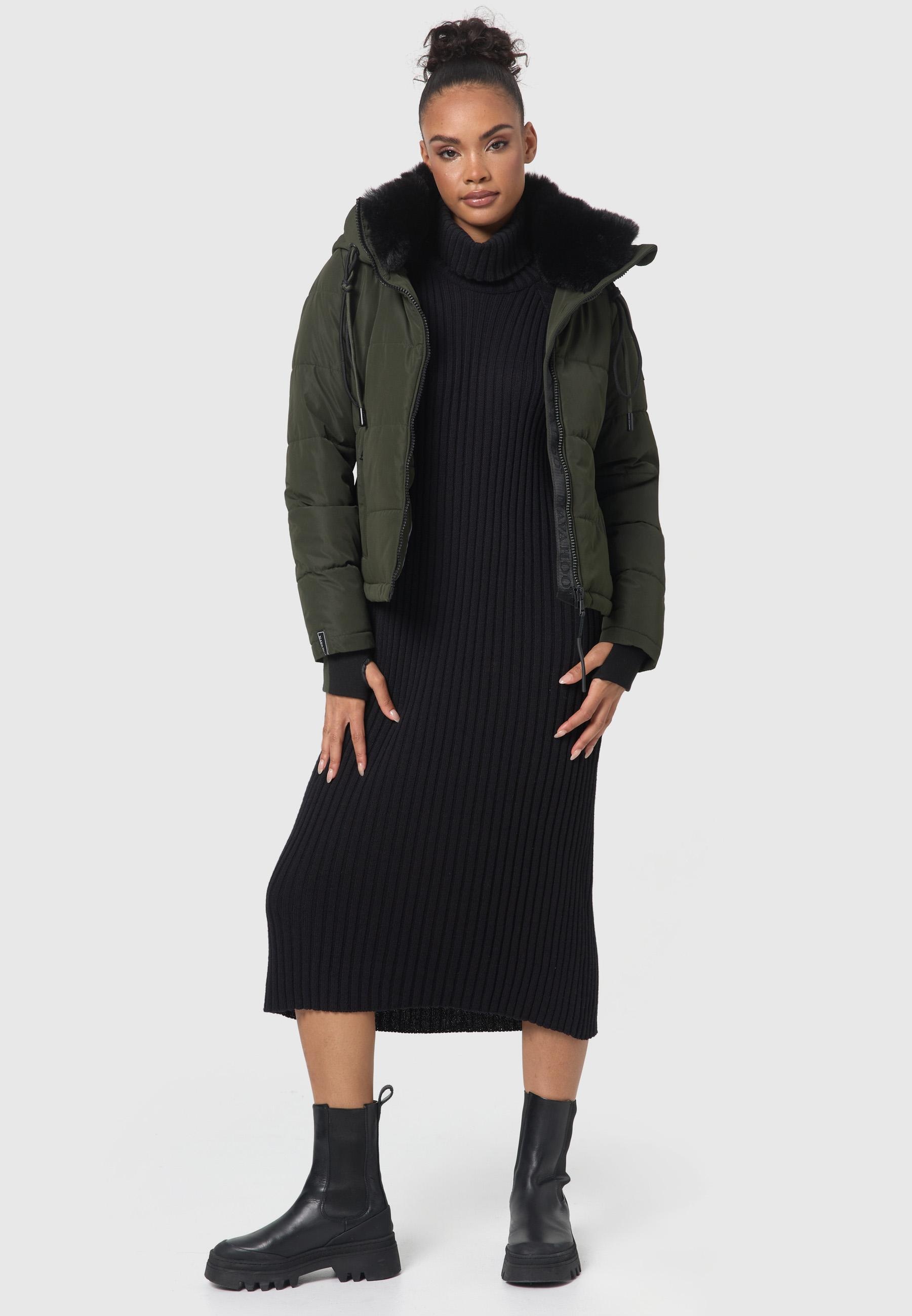 Navahoo Steppjacke »Mit Liebe XIV«, mit Kapuze, Warme gesteppte Damen Winterjacke mit kuscheligem Kragen