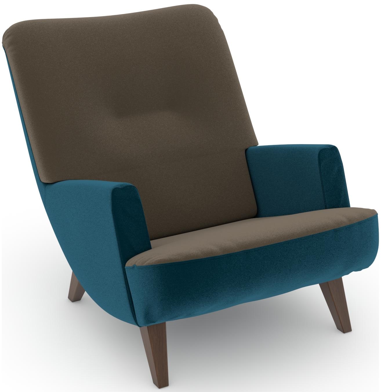 Max Winzer Loungesessel "build-a-chair Borano", im Retrolook, zum Selbstgestalten