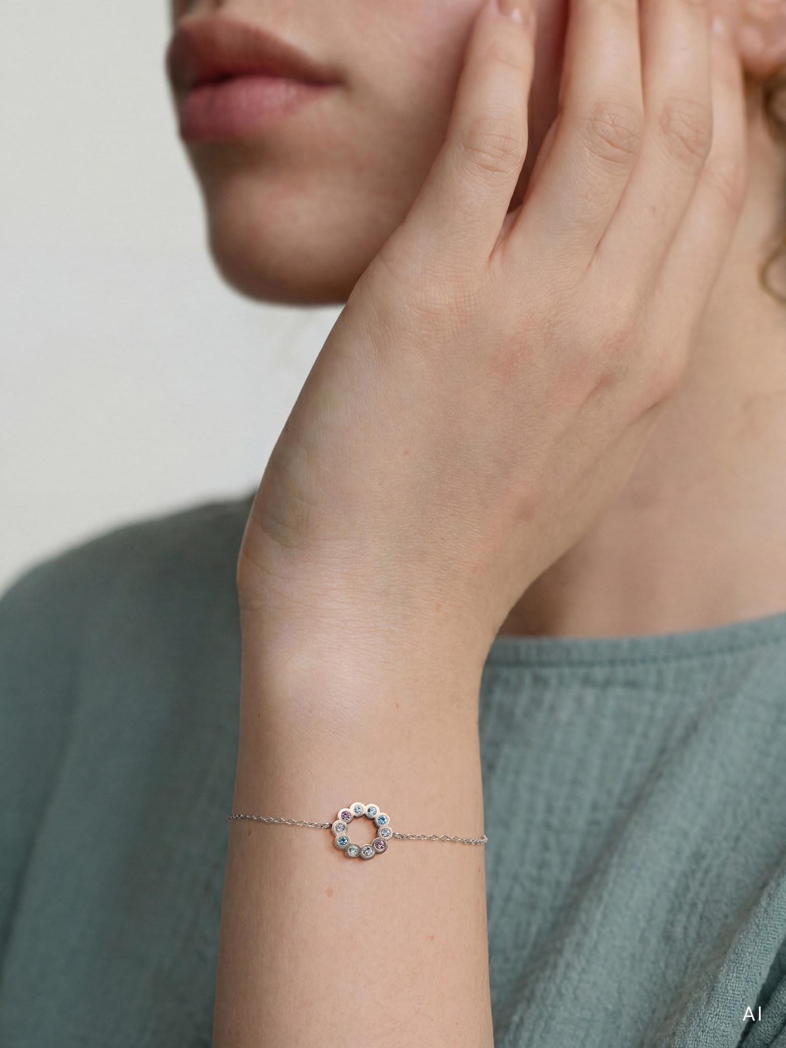 Tamaris Armband »Schmuck Geschenk Edelstahl Colorful Circles« mit Zirkonia (synth.)
