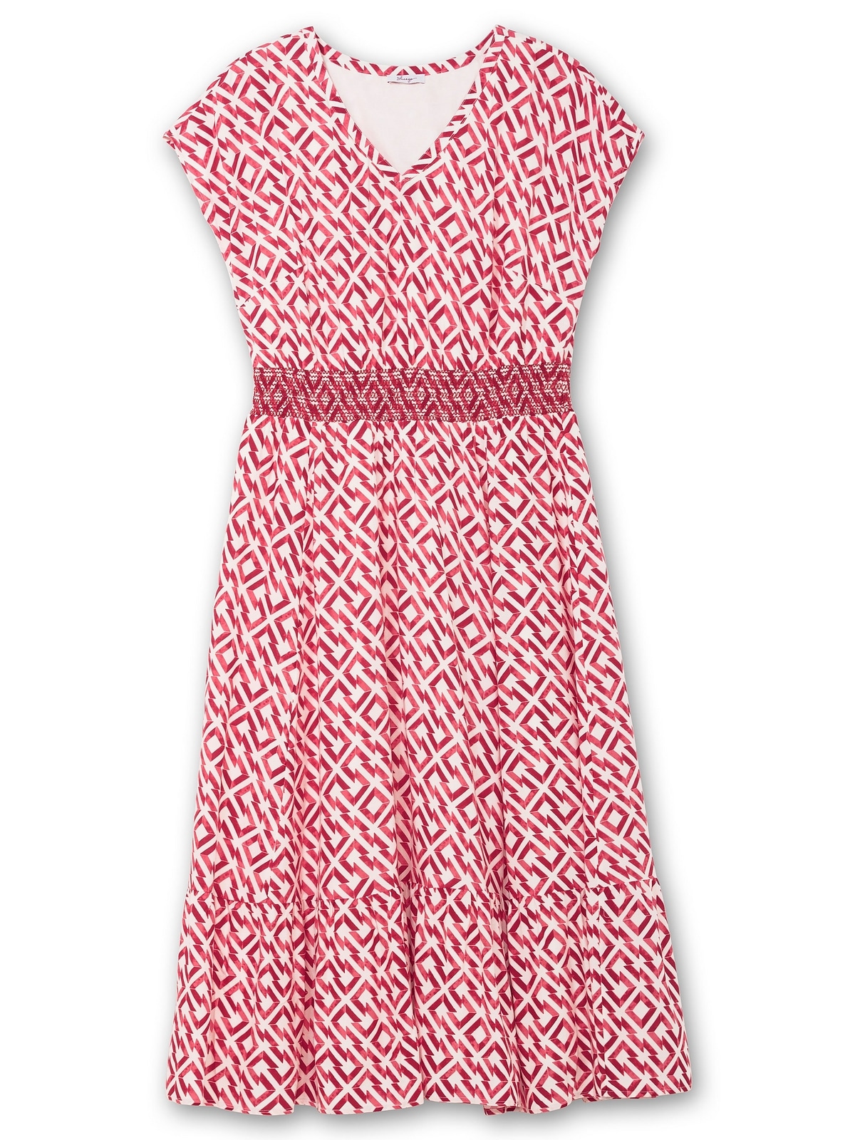 Sheego Sommerkleid »Große Größen«, mit Smokbund und Grafikprint