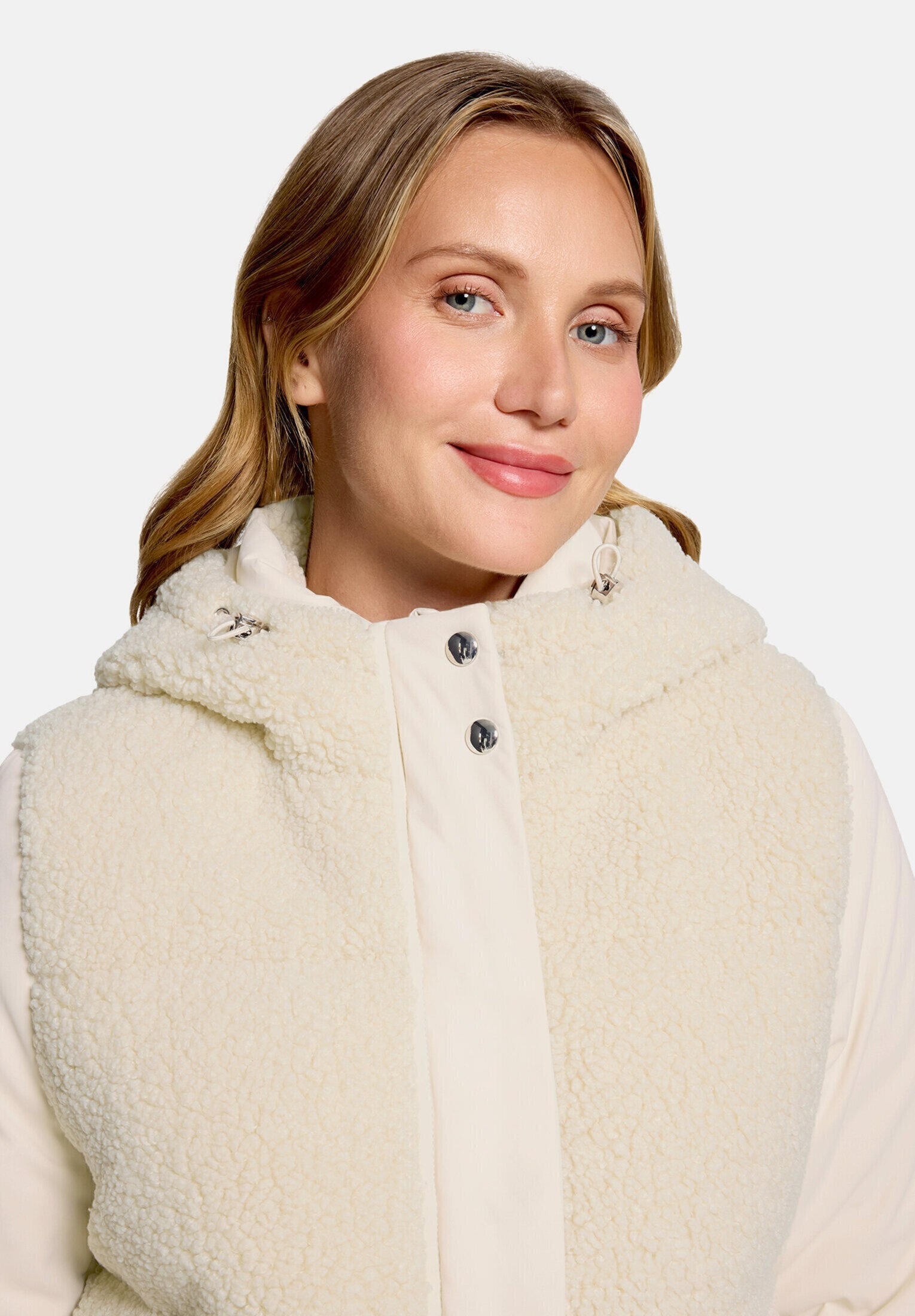 Cartoon Steppjacke »Damen mit Plüsch« mit Kapuze