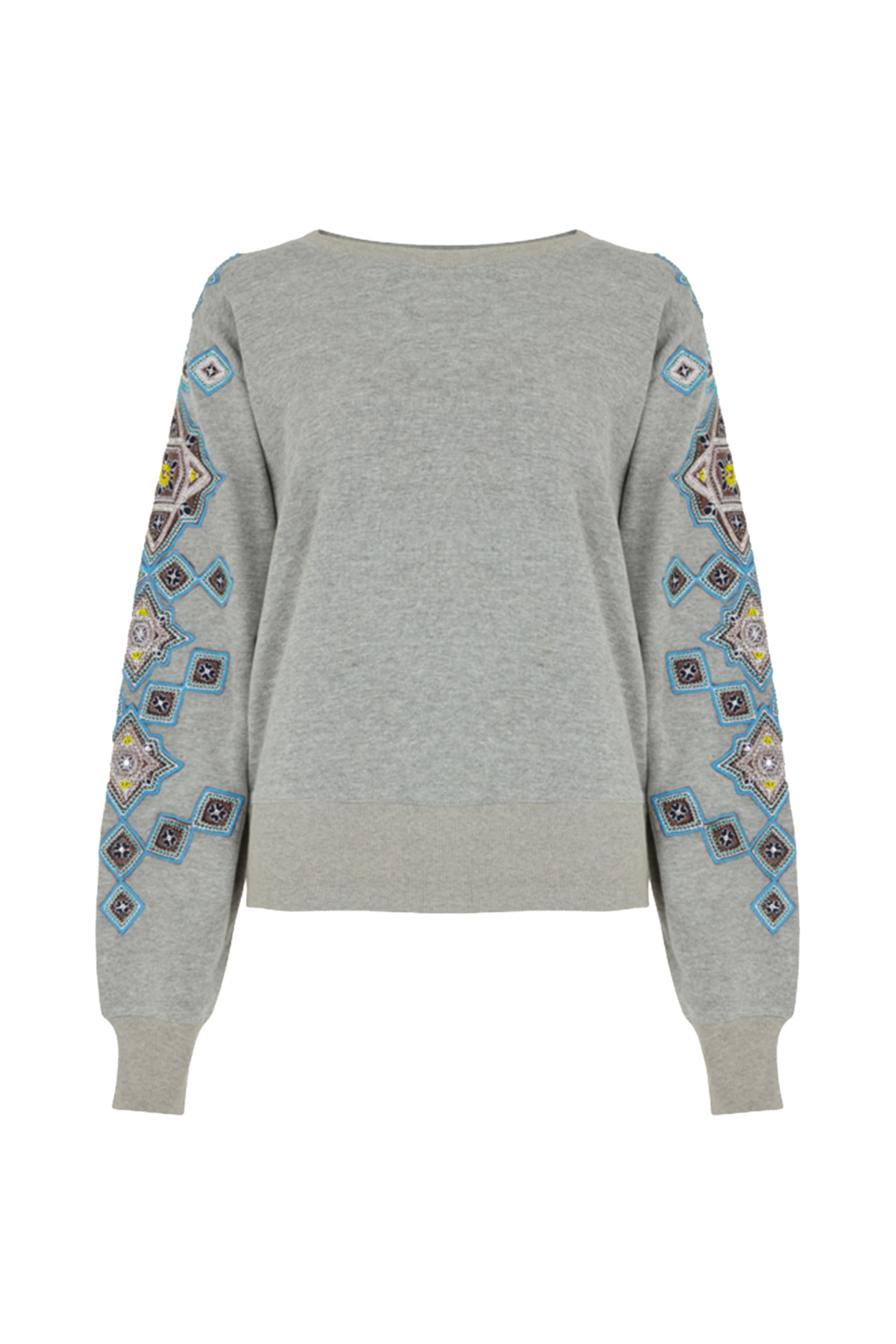 RAFFYA Sweatshirt "Jewel Full Sleeves Embroidered Sweatshirt Damen" günstig online kaufen