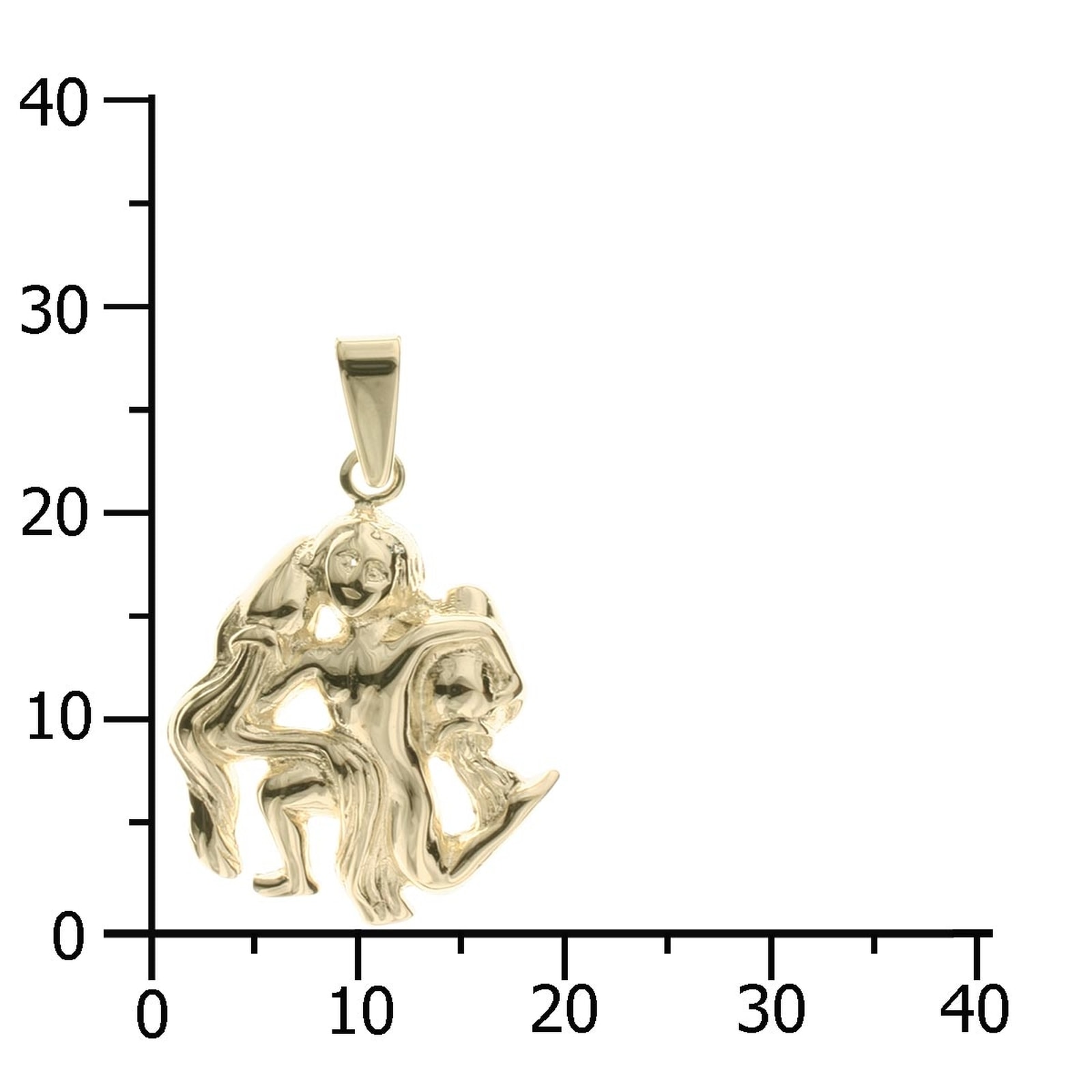 OSTSEE-SCHMUCK Kettenanhänger »- Tierkreiszeichen Wassermann - Gold 585/000 -,«