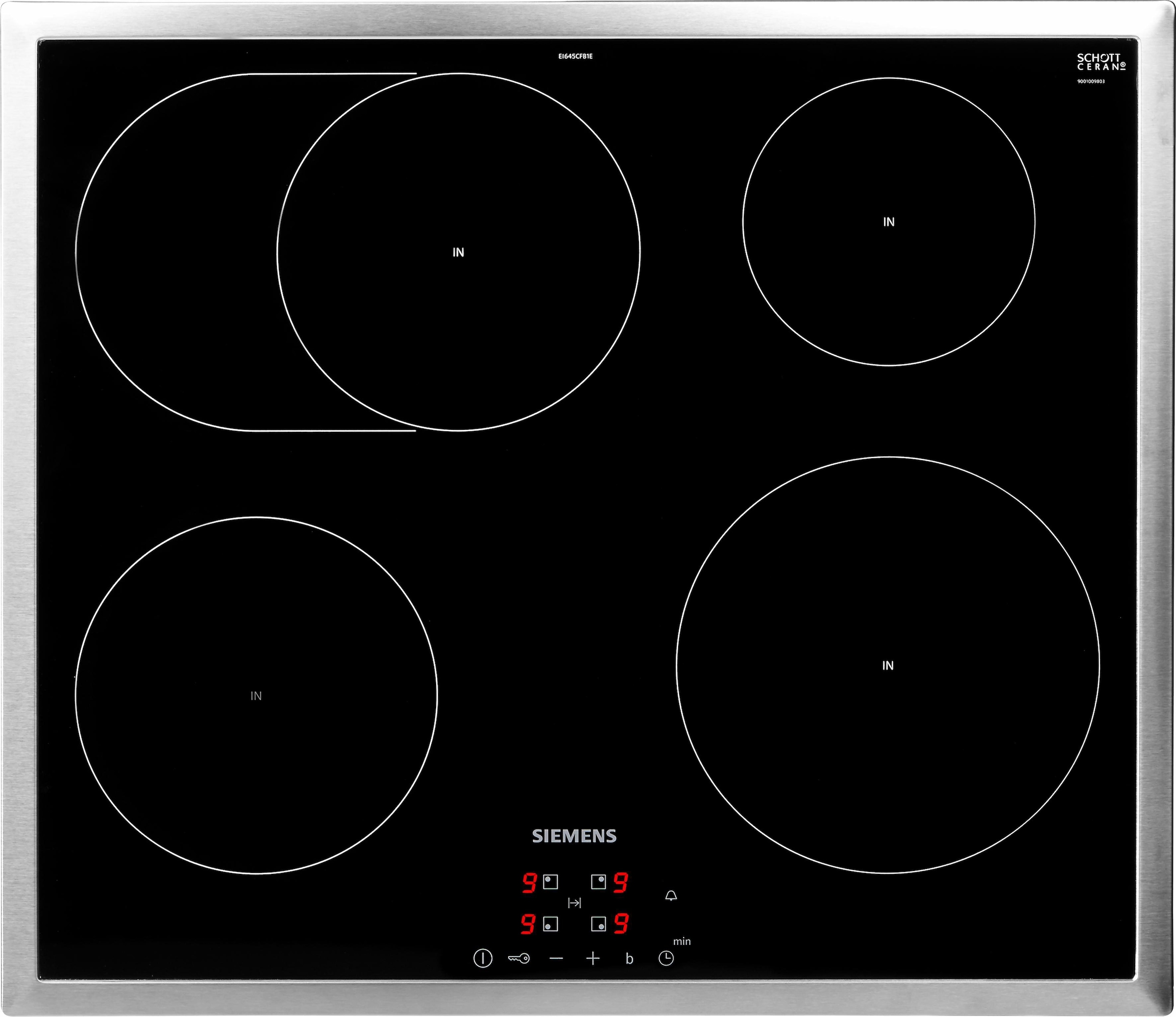 SIEMENS Induktions-Kochfeld von SCHOTT CERAN®, EH645BFB1E, mit quickStart-Funktion