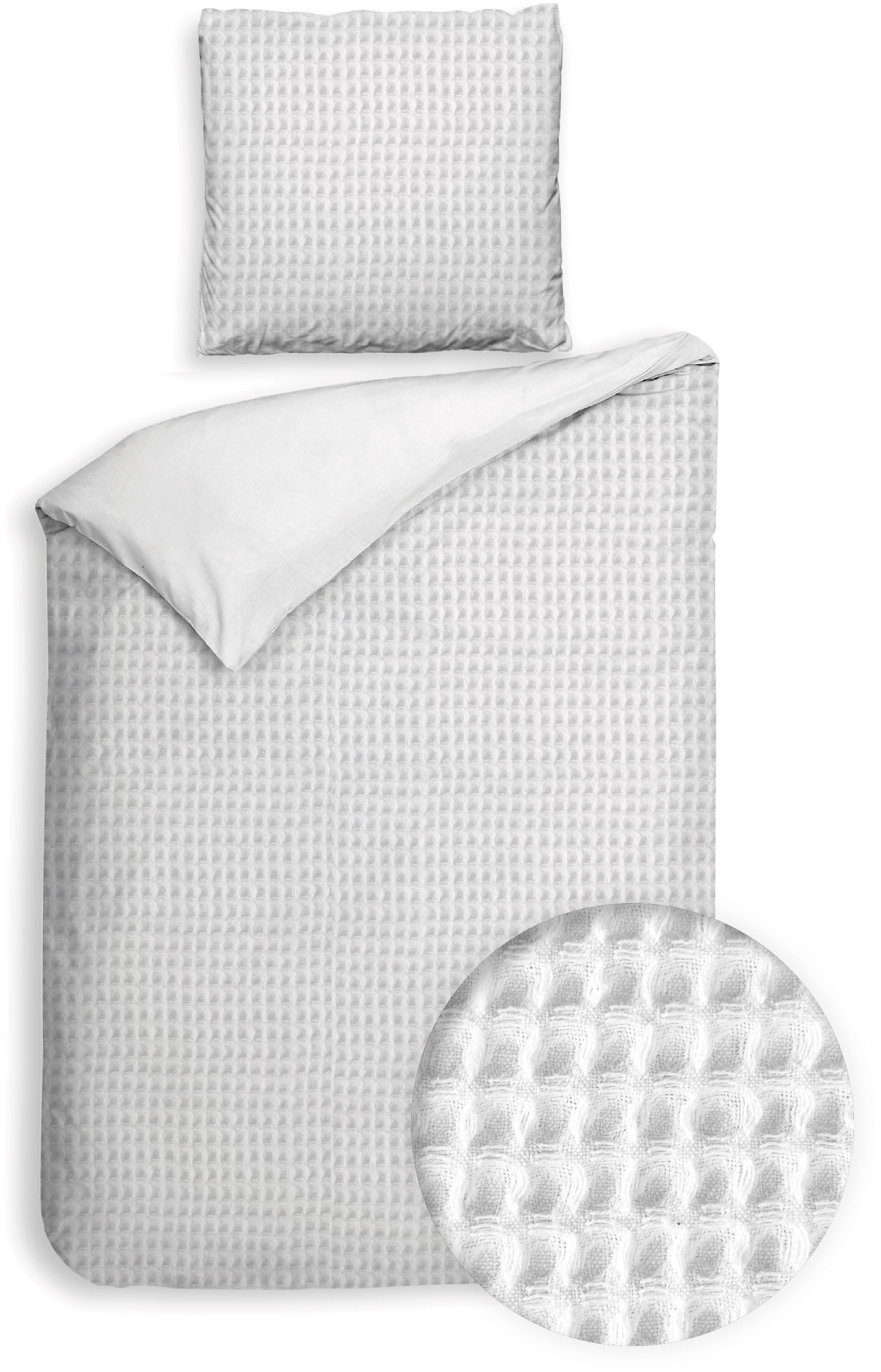 Heckett & Lane Wendebettwäsche "Vafala" 2 Stk. tlg. Waffelmuster,100% Baumw günstig online kaufen