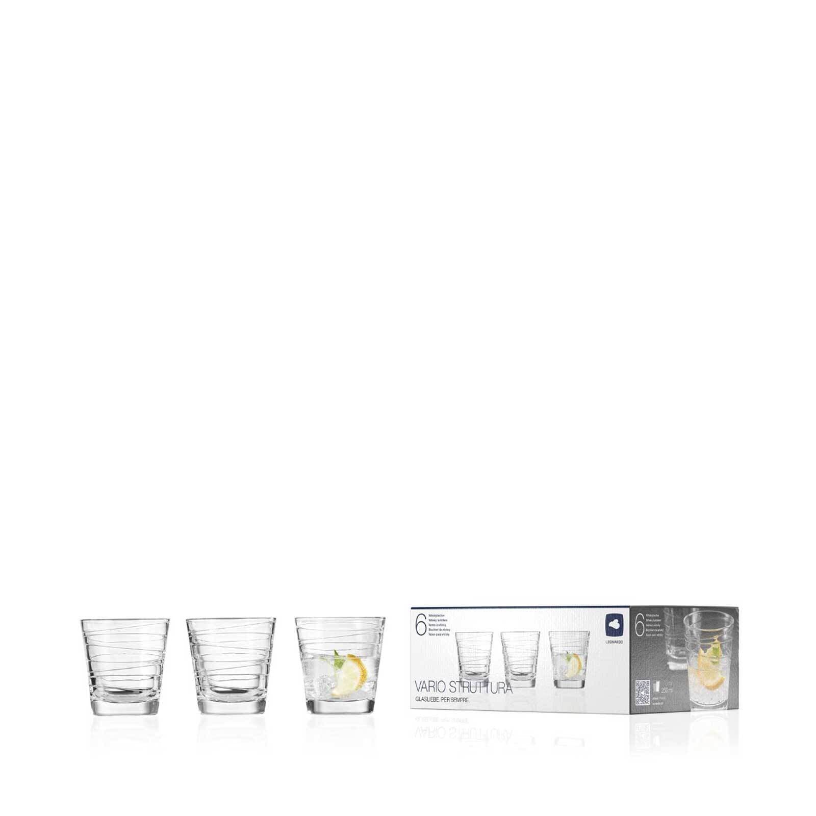 LEONARDO Glas »Trinkgläser Vario Struttura 250 ml 6er Set transparent«