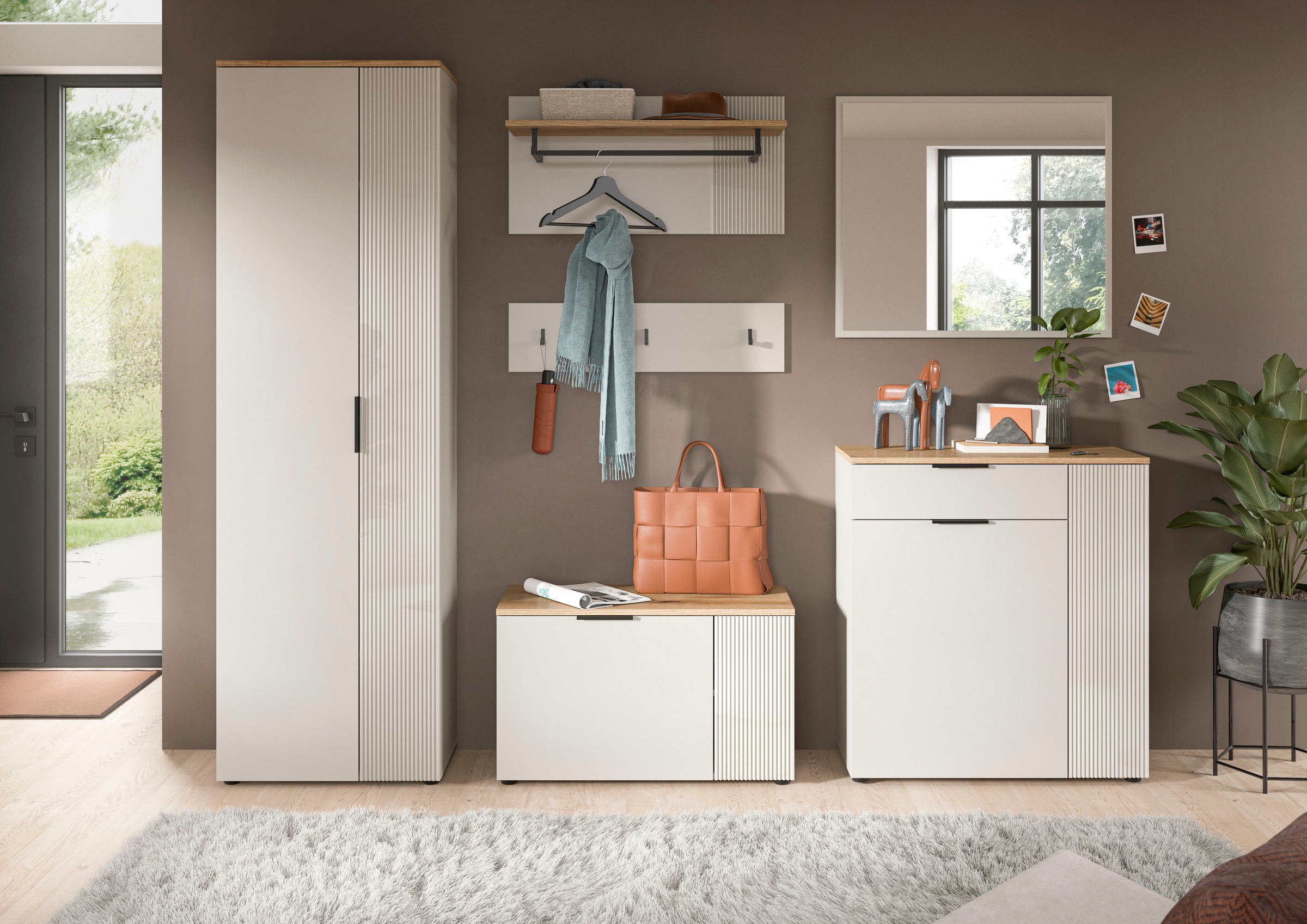 INOSIGN Garderoben-Set "EDIL, Breite 250 cm, 6-teilig, Front mit hochwertig günstig online kaufen