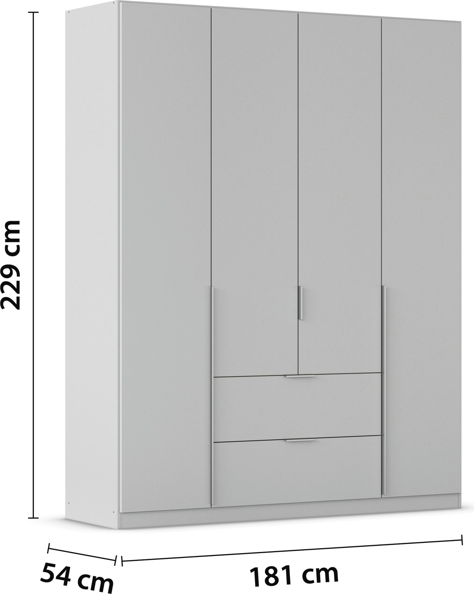 rauch Drehtürenschrank »Kleiderschrank Schrank Garderobe AGORDO mit Dekor- oder Hochglanzfront«, (in zwei Griff-Farben, Breiten 91-360 cm), mit Außenschubkästen, in 7 Breiten und 2 Höhen MADE IN GERMANY