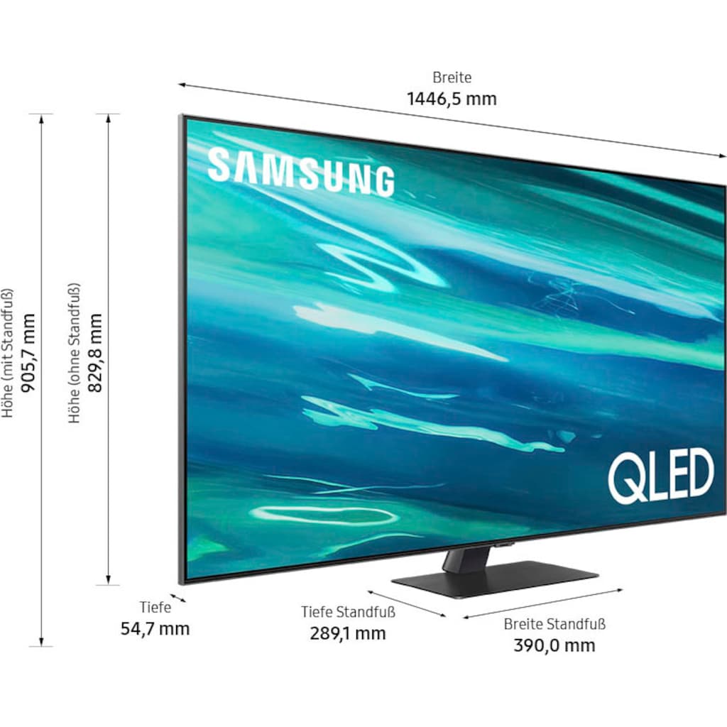 Samsung QLED-Fernseher »GQ65Q80AAT«, 163 cm/65 Zoll, 4K Ultra HD, Smart-TV