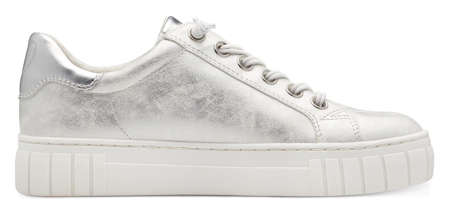 MARCO TOZZI Slip-On Sneaker, Freizeitschuh, Halbschuh, Schlupfschuh, im Metallic Look