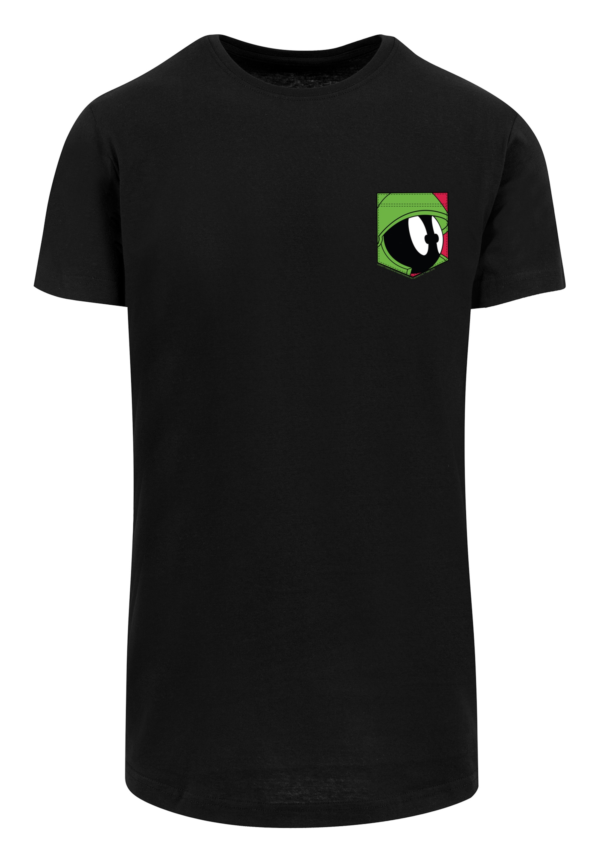 F4NT4STIC T-Shirt »Looney Tunes Marvin The Martian Face Faux Pocket«, Print