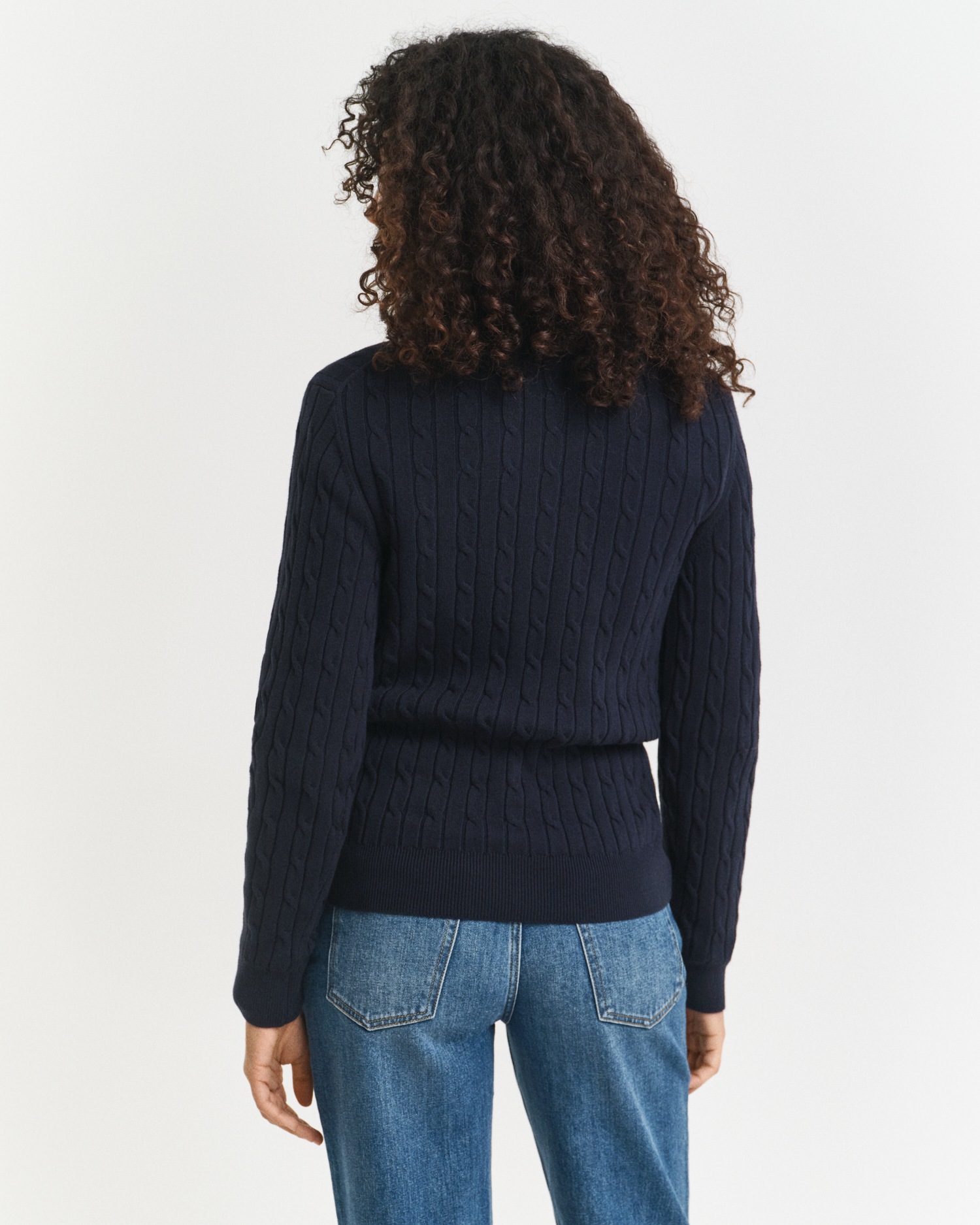 Gant Strickpullover »STRETCH COTTON CABLE HALF-ZIP« Mit Rundhalsausschnitt
