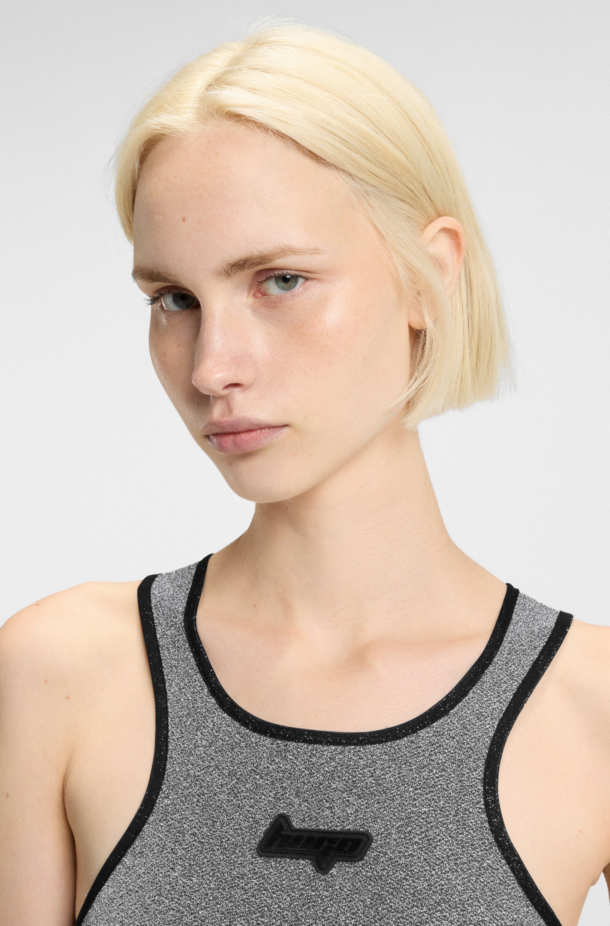 Thumbnail - HUGO Blue Jerseykleid "Niamh" schimmernd, Slim Fit