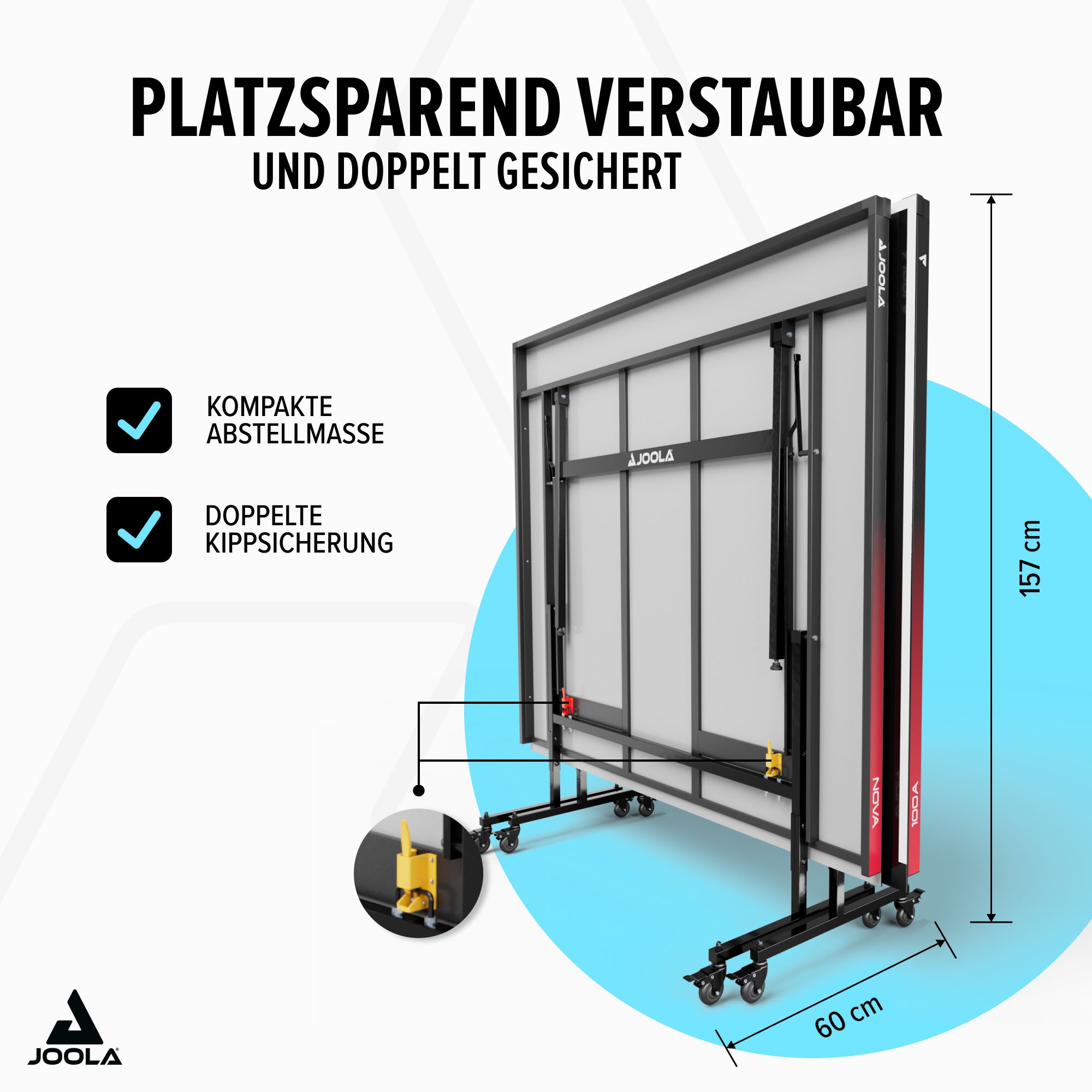 Joola Tischtennisplatte »Outdoor Nova 100A« wetterfest, klappbares Untergestell, inkl. Netz