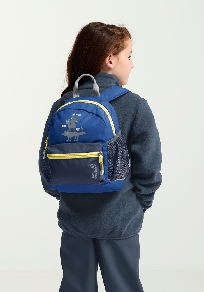 JACK WOLFSKIN Kinderrucksack "LITTLE SCOUT 10", onesize, blau, Rucksäcke, 10L Kinderrucksack, komfortabel, ideal für erste Abenteuer