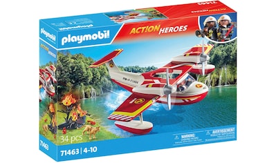 Konstruktions-Spielset »Feuerwehrflugzeug mit Löschfunktion (71463), Action Heroes«,...