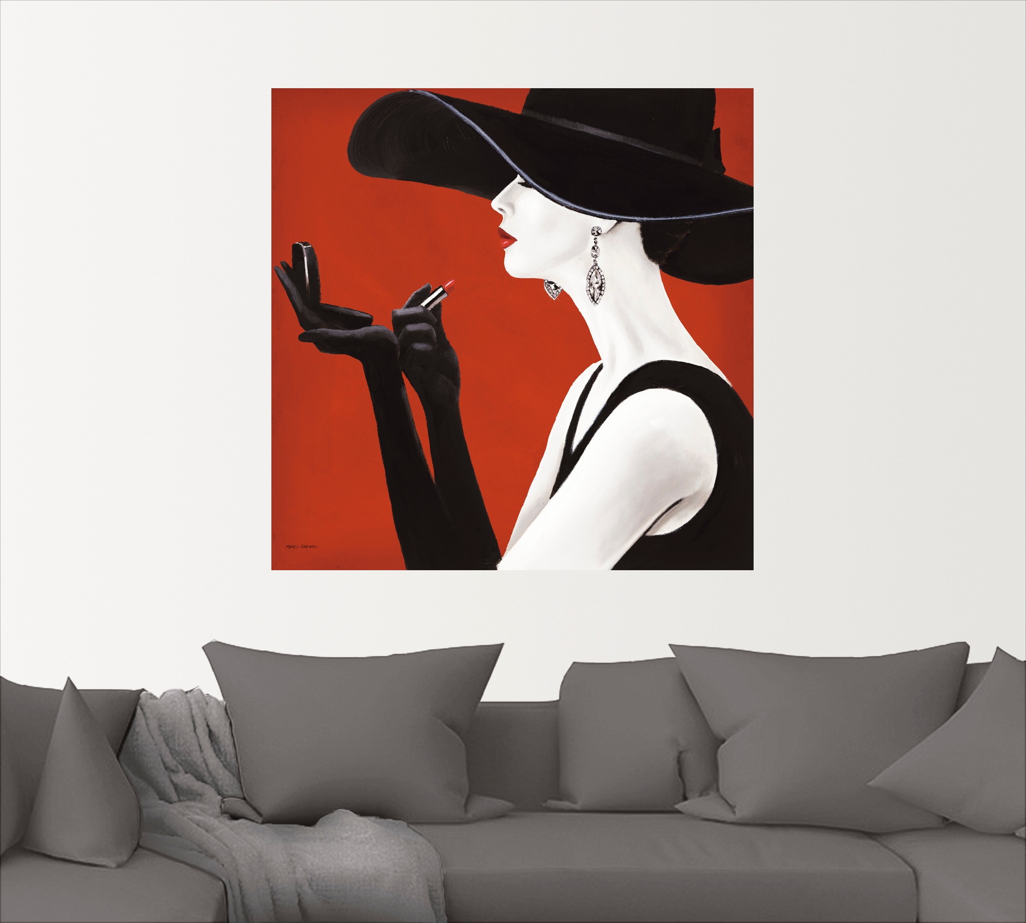 Artland Wandbild »Hut ab II«, Frau, (1 St.), als Leinwandbild, Poster, Wandaufkleber in verschied. Größen