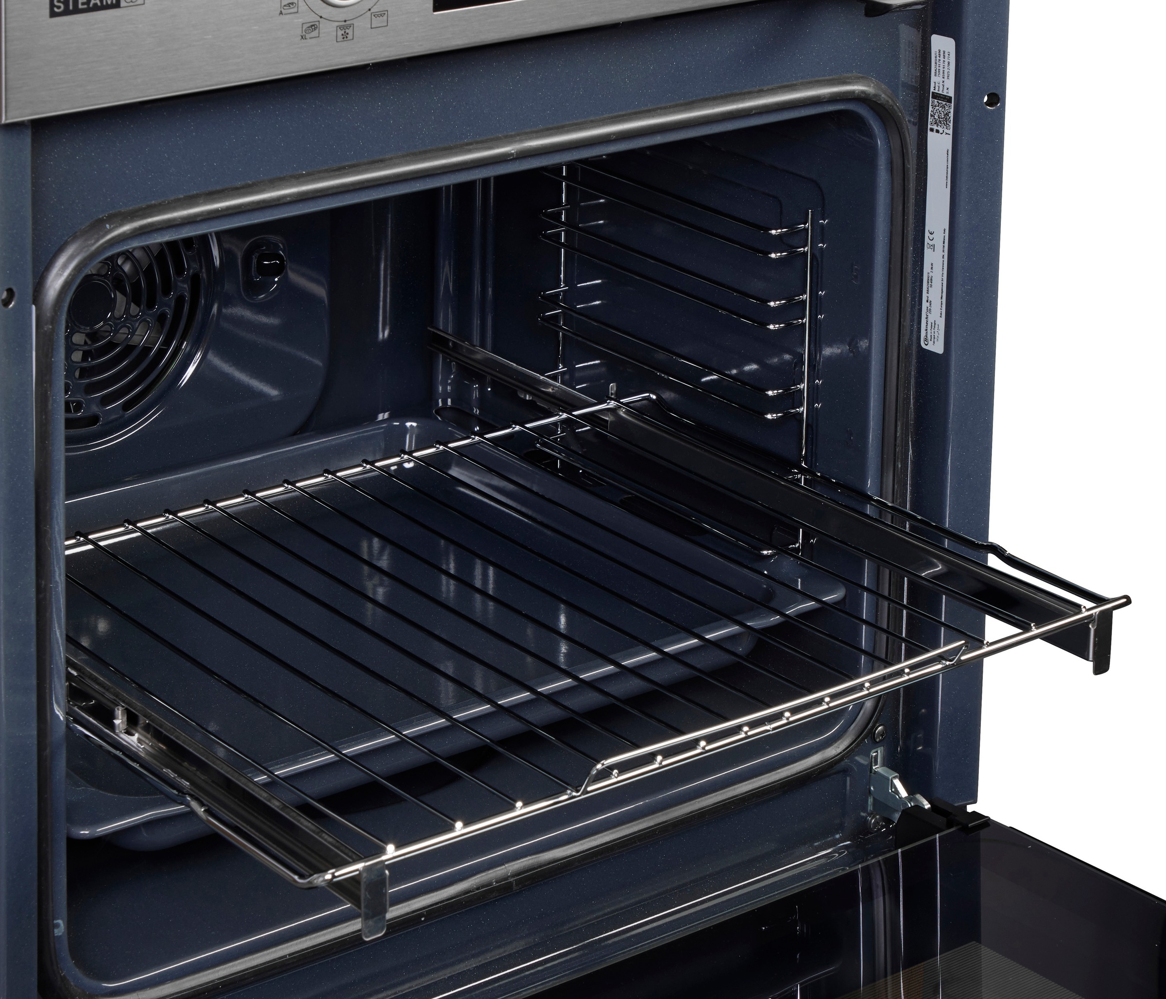 BAUKNECHT Backofen-Set »BAKO 760 Steam IN« mit 1-fach-Teleskopauszug Set, 2 Stk. tlg. GentleSteam - für ein saftiges Inneres und ein knuspriges Äußeres