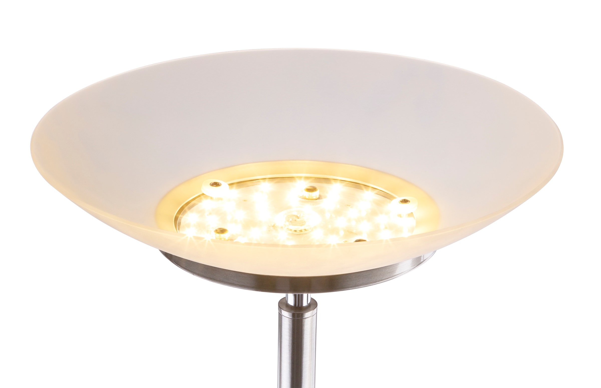 GLOBO LIGHTING Deckenfluter »DECKENFLUTER NICKEL MATT, 1XLED« LED-Modul 1 Stk. Stehlampe Stehleuchte Fluter Wohnzimmer Flur